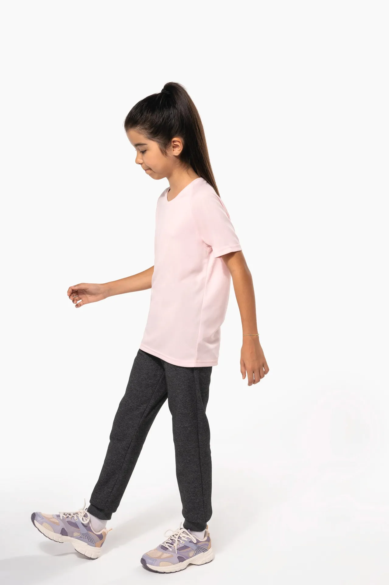 Kinder Basic Sport Funktionsshirt Kurzarm
