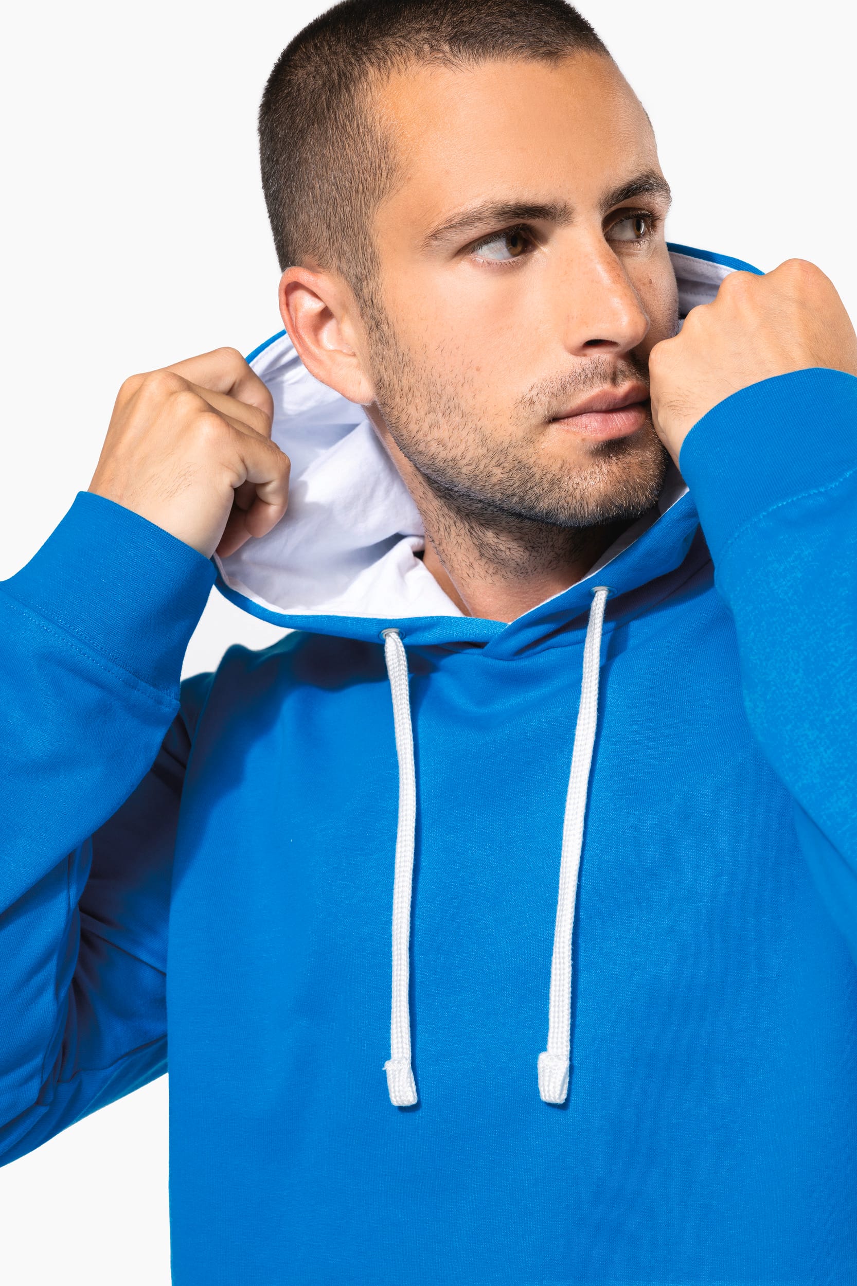 Herren-kapuzensweatshirt bicolor