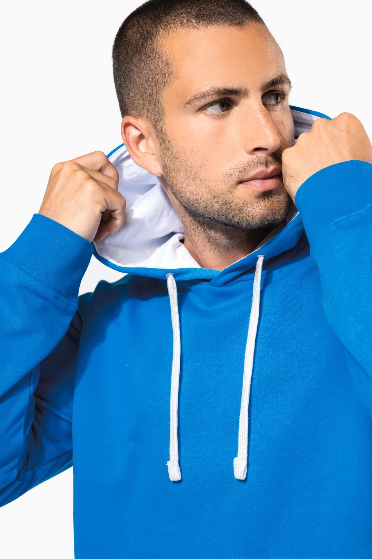 Herren-kapuzensweatshirt bicolor