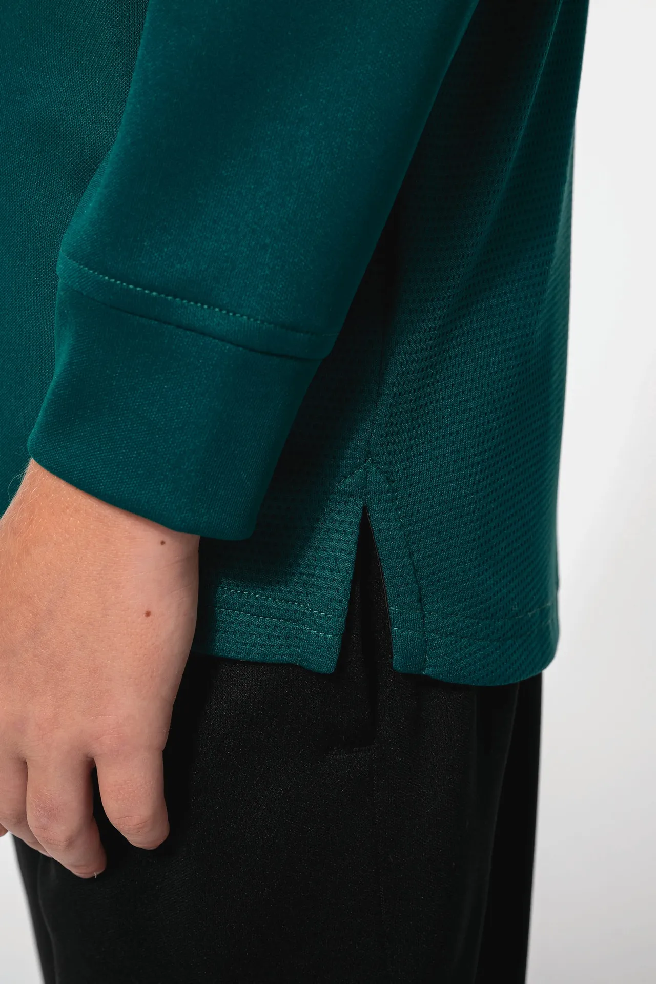 Kinder Trainings-Sweatshirt mit 1/4 Reißverschluss