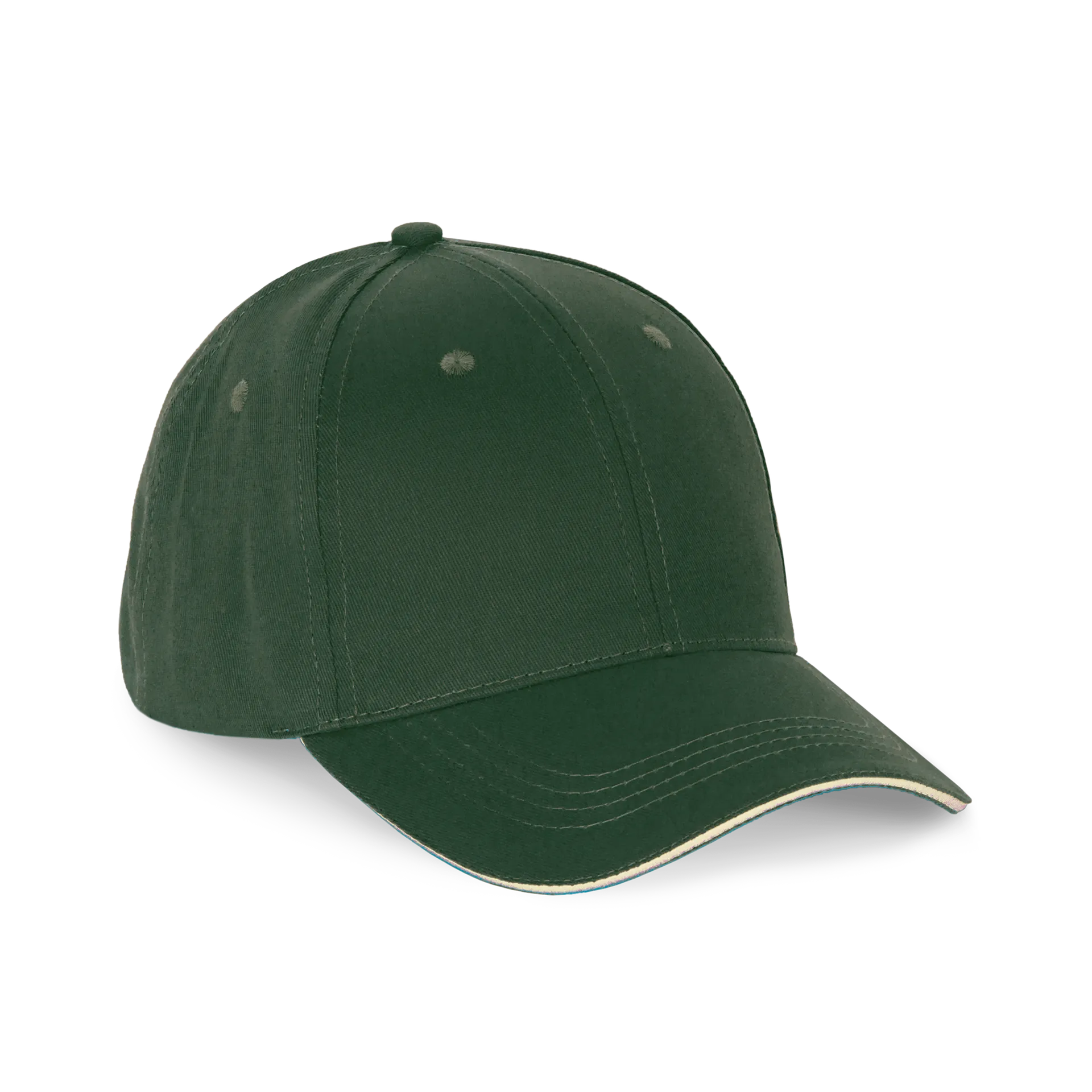 6-Panel-Kappe mit Kontrast-Sandwichschirm