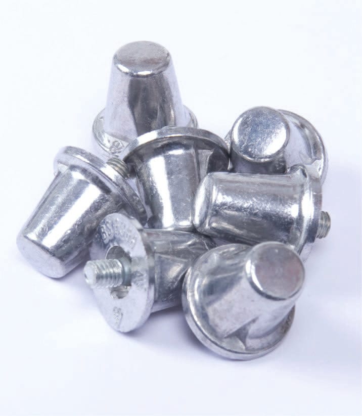 Pack mit 100 kegelförmigen Alustollen