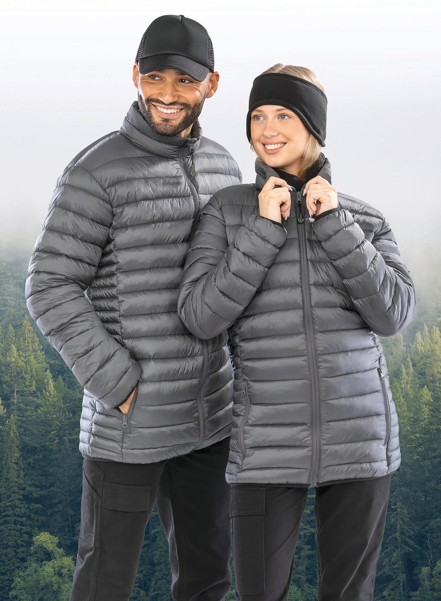 Recycelte Steppjacke ohne Kapuze