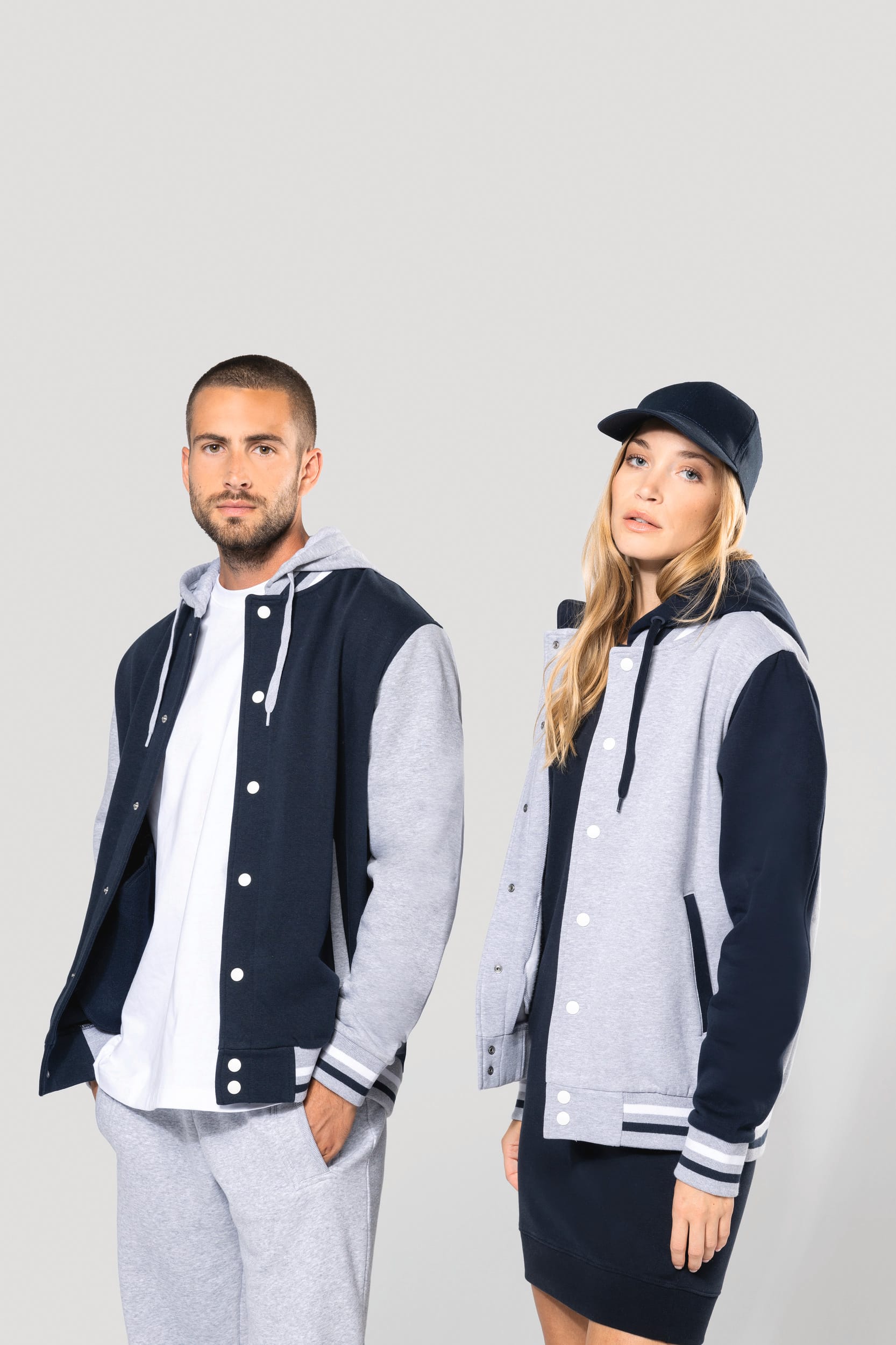 Unisex College Jacke mit Kapuze