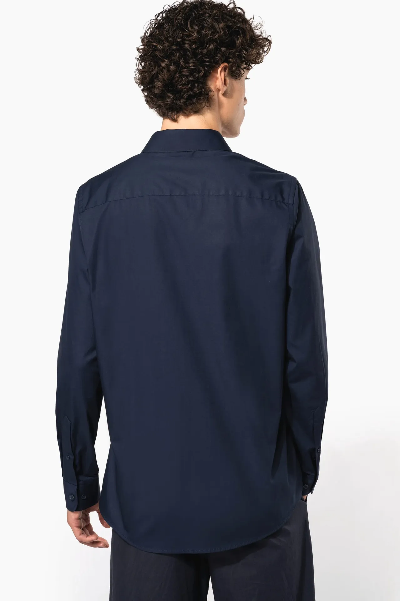 Langärmeliges Popeline-Herrenhemd