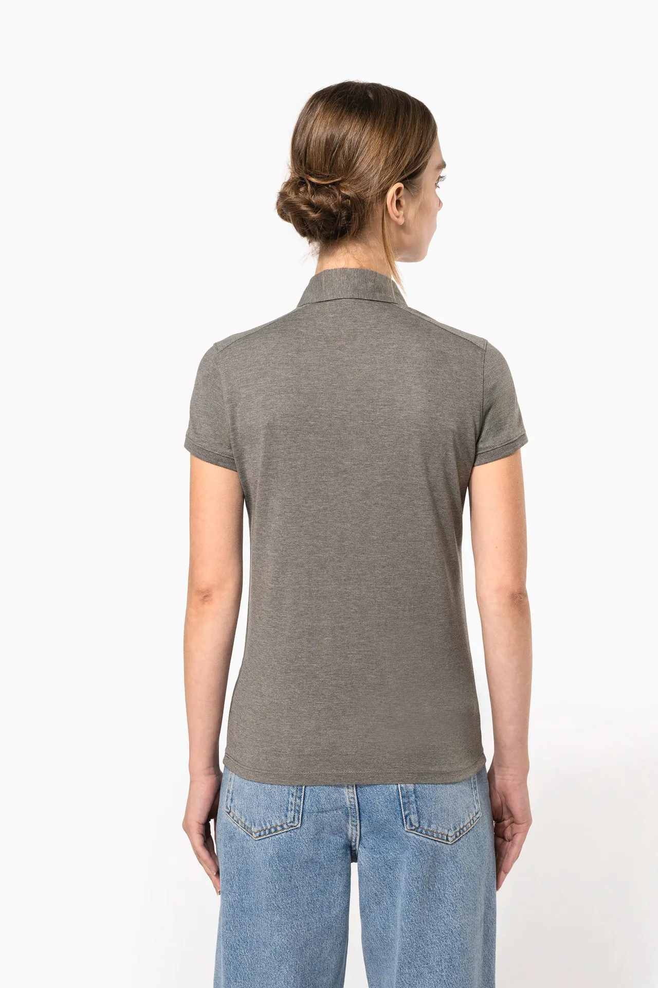 Jersey-Kurzarm-Polohemd für Damen