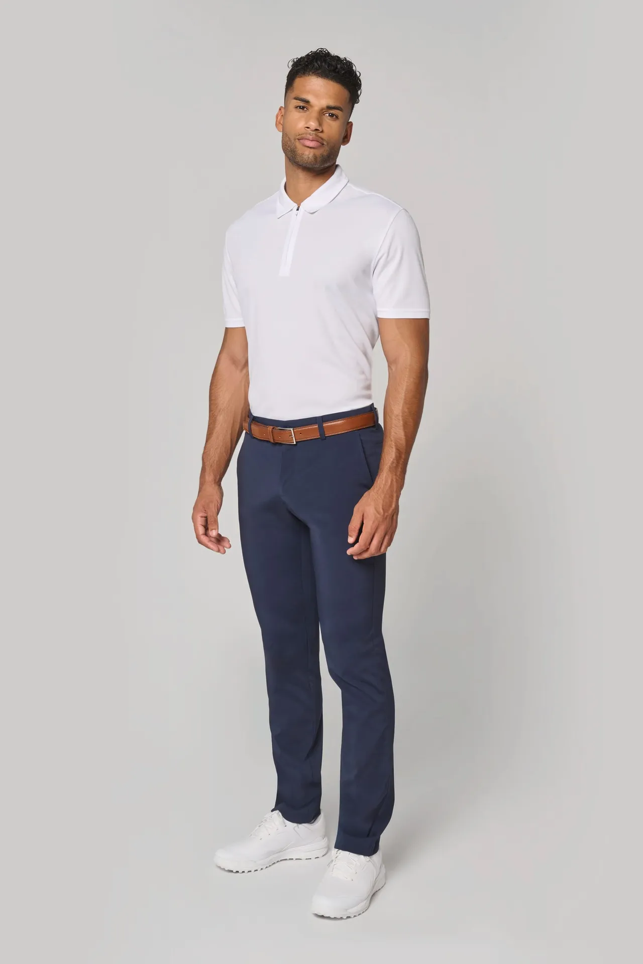 Herren Sport-Poloshirt mit 1/4-Reißverschluss