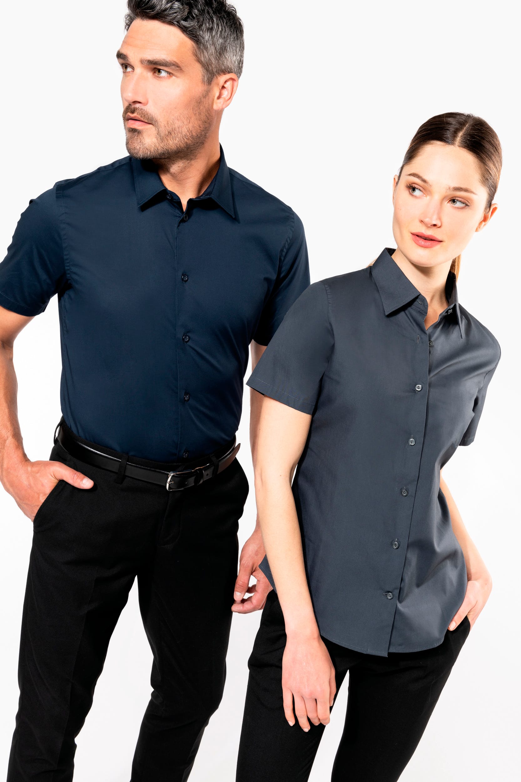 Damen Stretchbluse Kurzarm