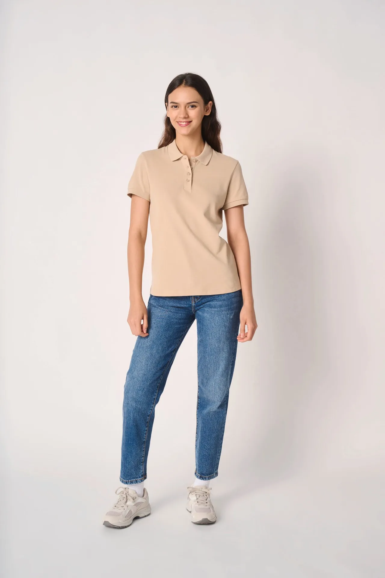 Damen Piqué-Poloshirt