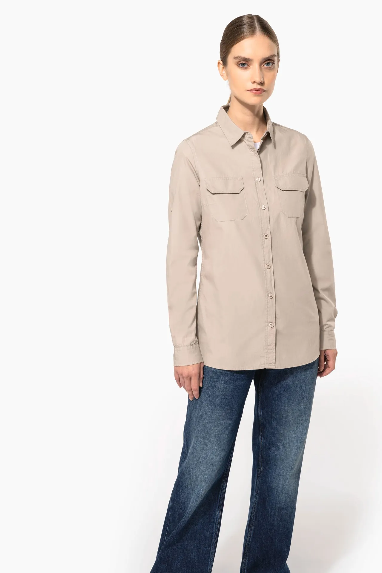 Langarm-Safarihemd für Damen