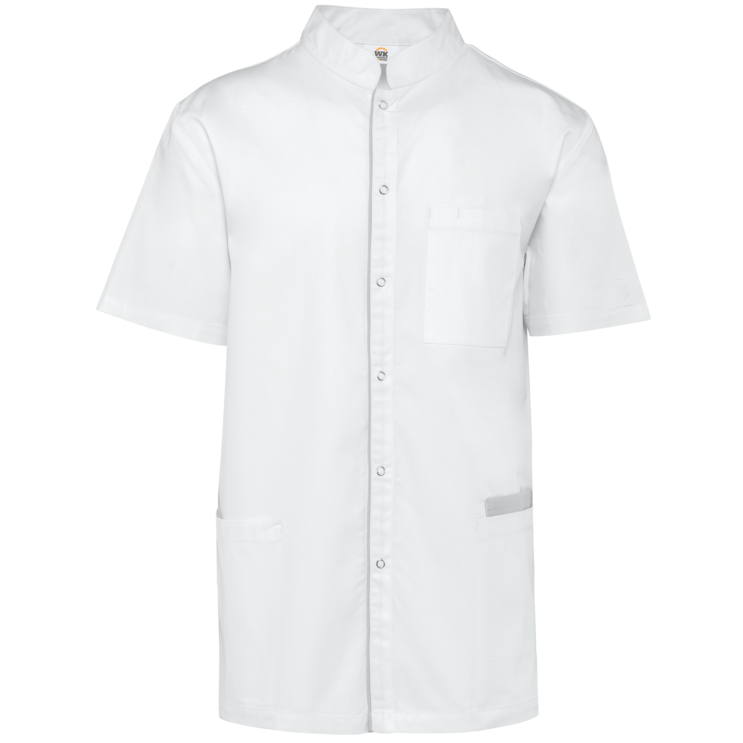 Herrenkittel aus Baumwollpolyester mit Druckknöpfen Herrenkittel aus Baumwollpolyester mit Druckknöpfen