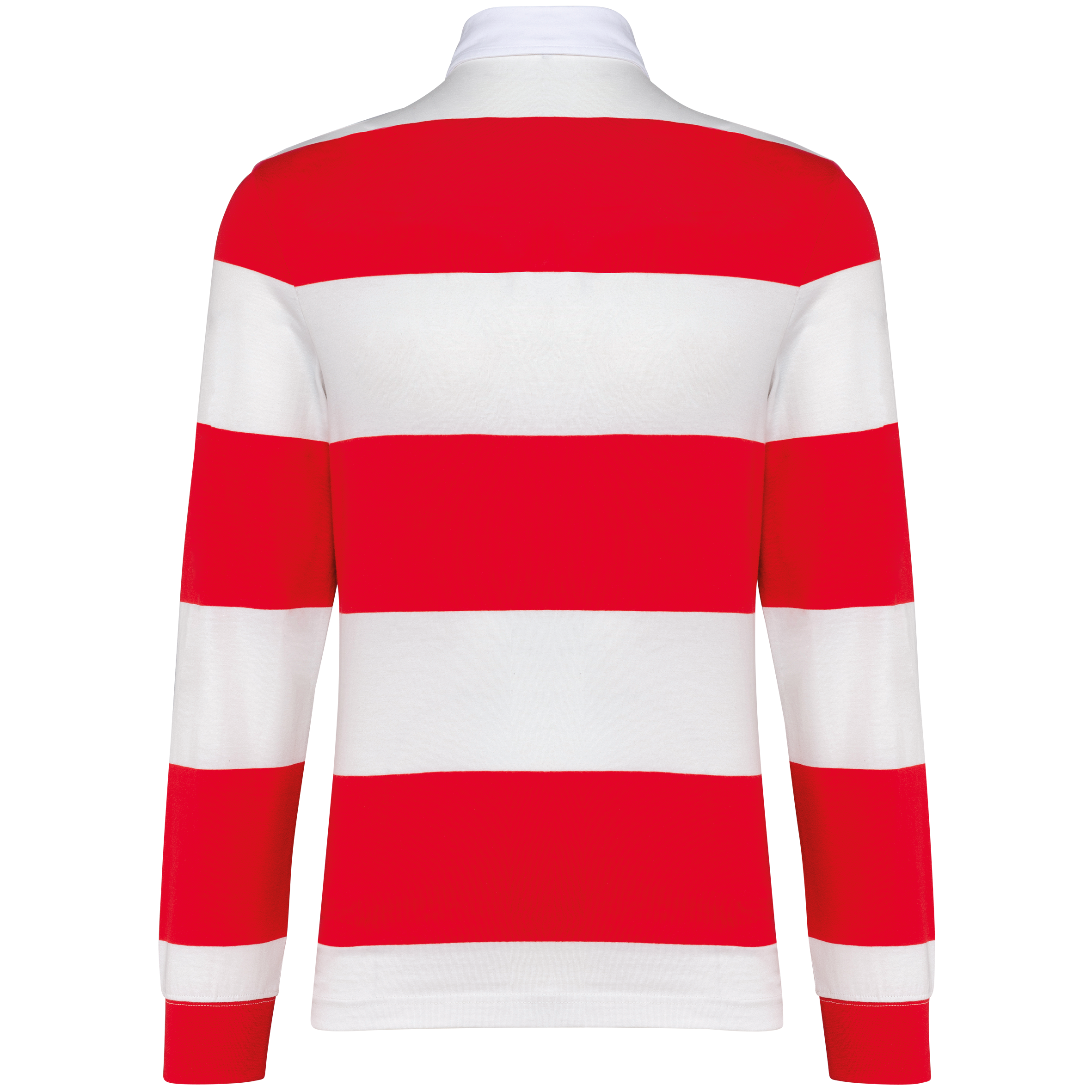 Gestreiftes Polohemd mit langen Ärmeln, Unisex