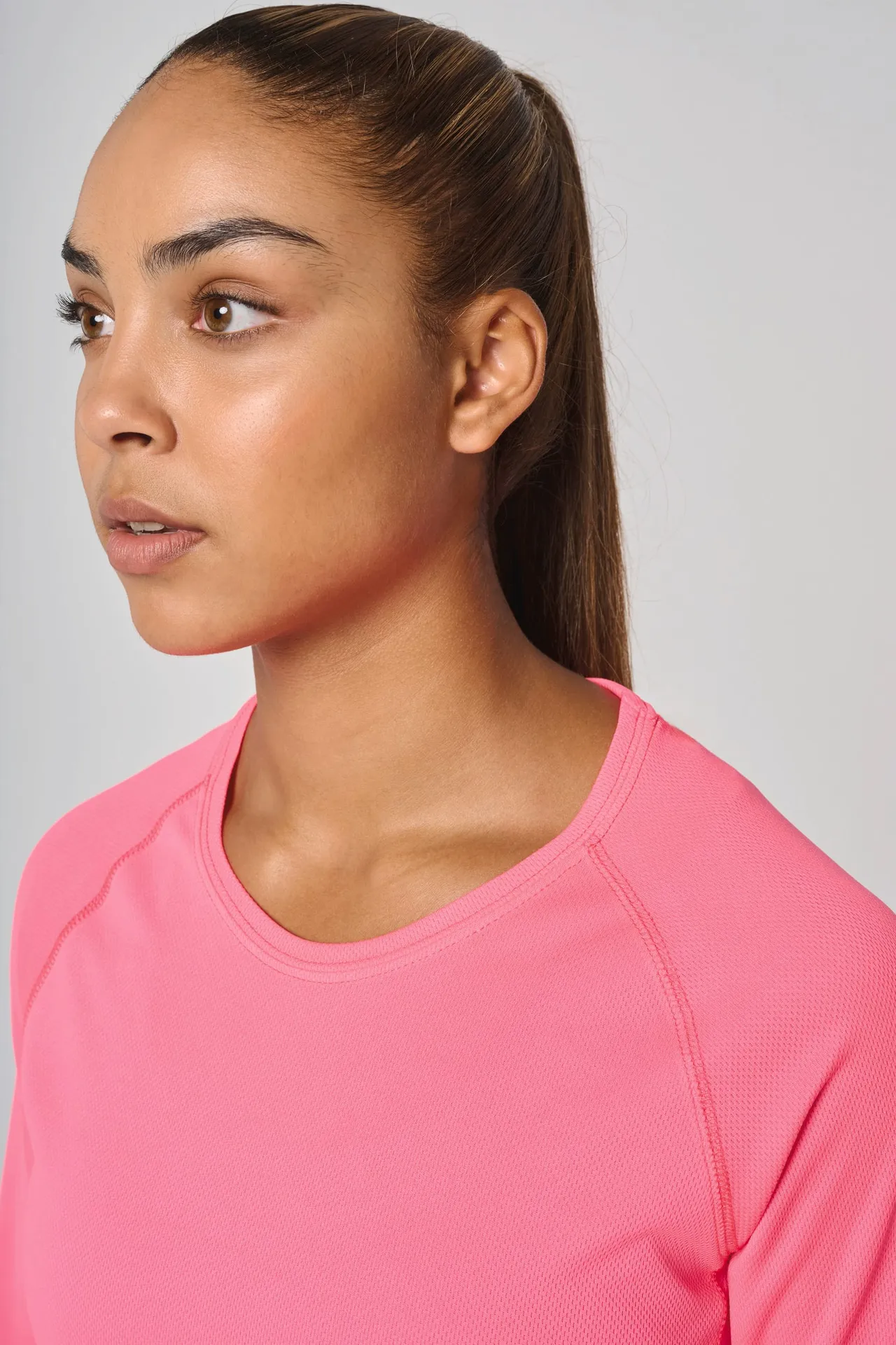 Damen Basic Sport Funktionsshirt Langarm
