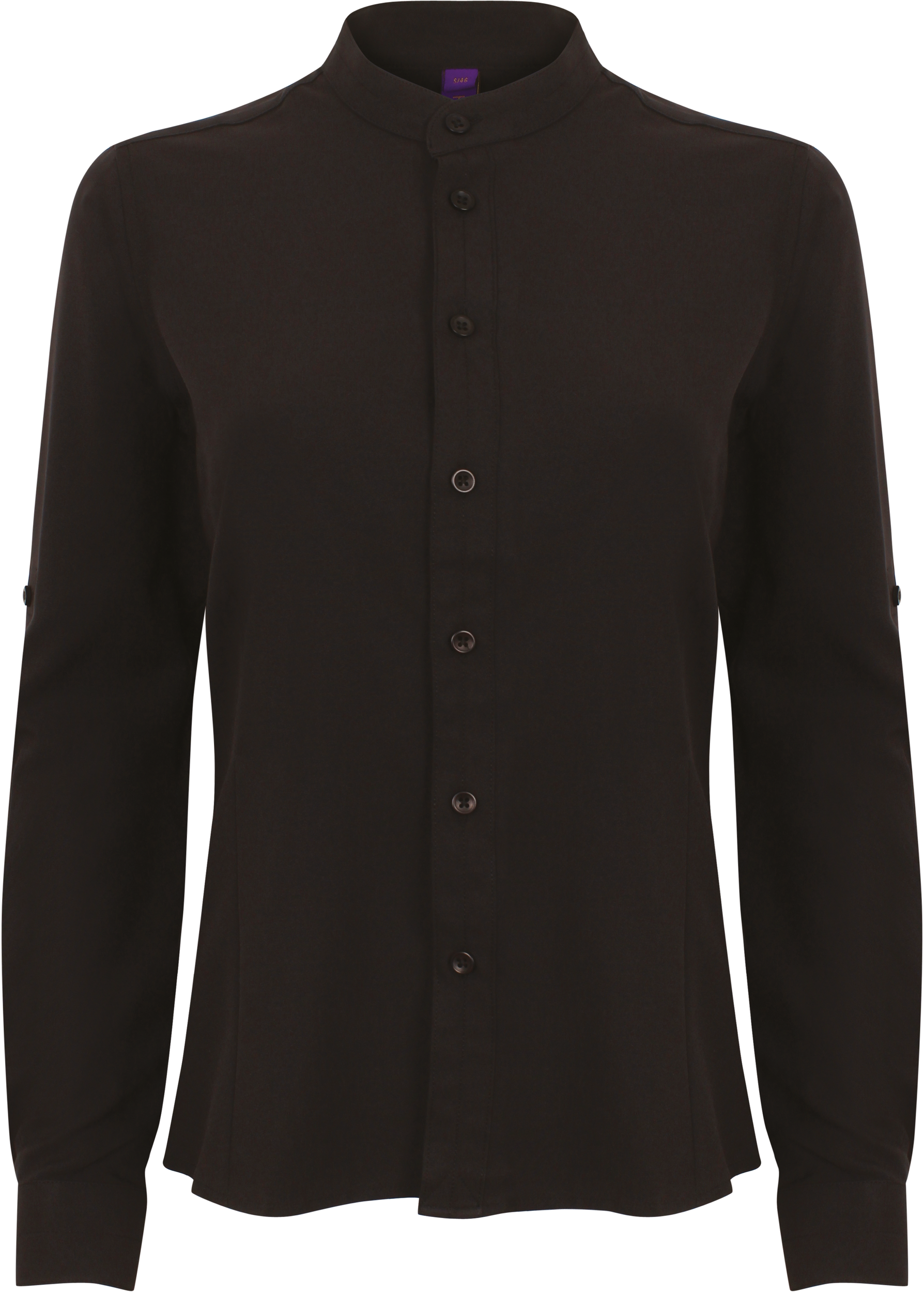 Ladies' Mandarin Shirt with Roll-tan Sleeve