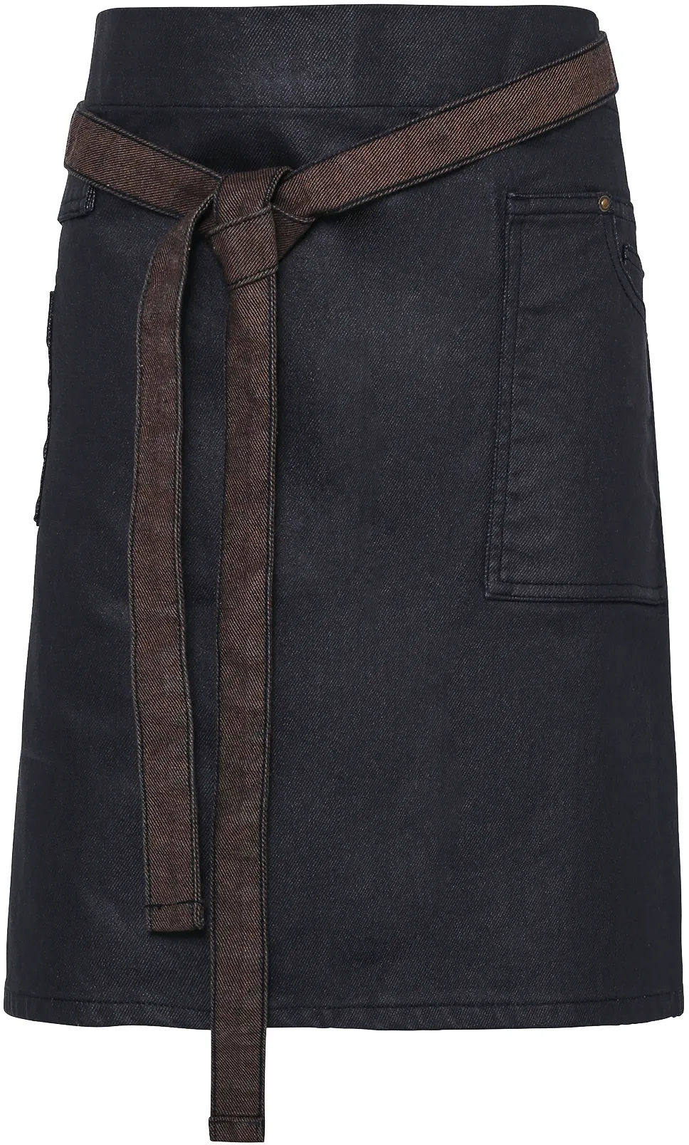 Division - Waxed look denim waist apron