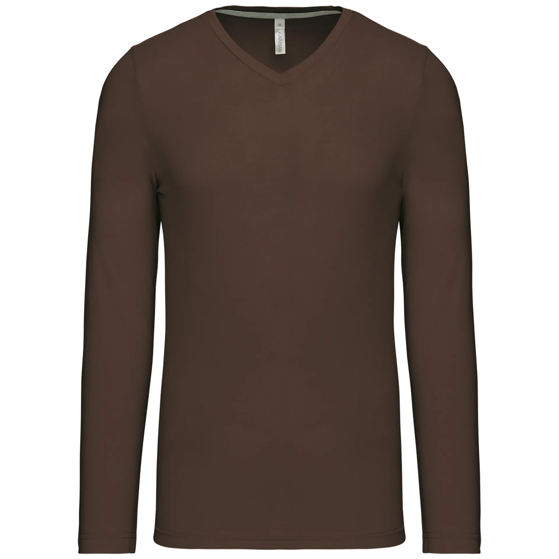 Herren Langarm-T-Shirt V-Ausschnitt