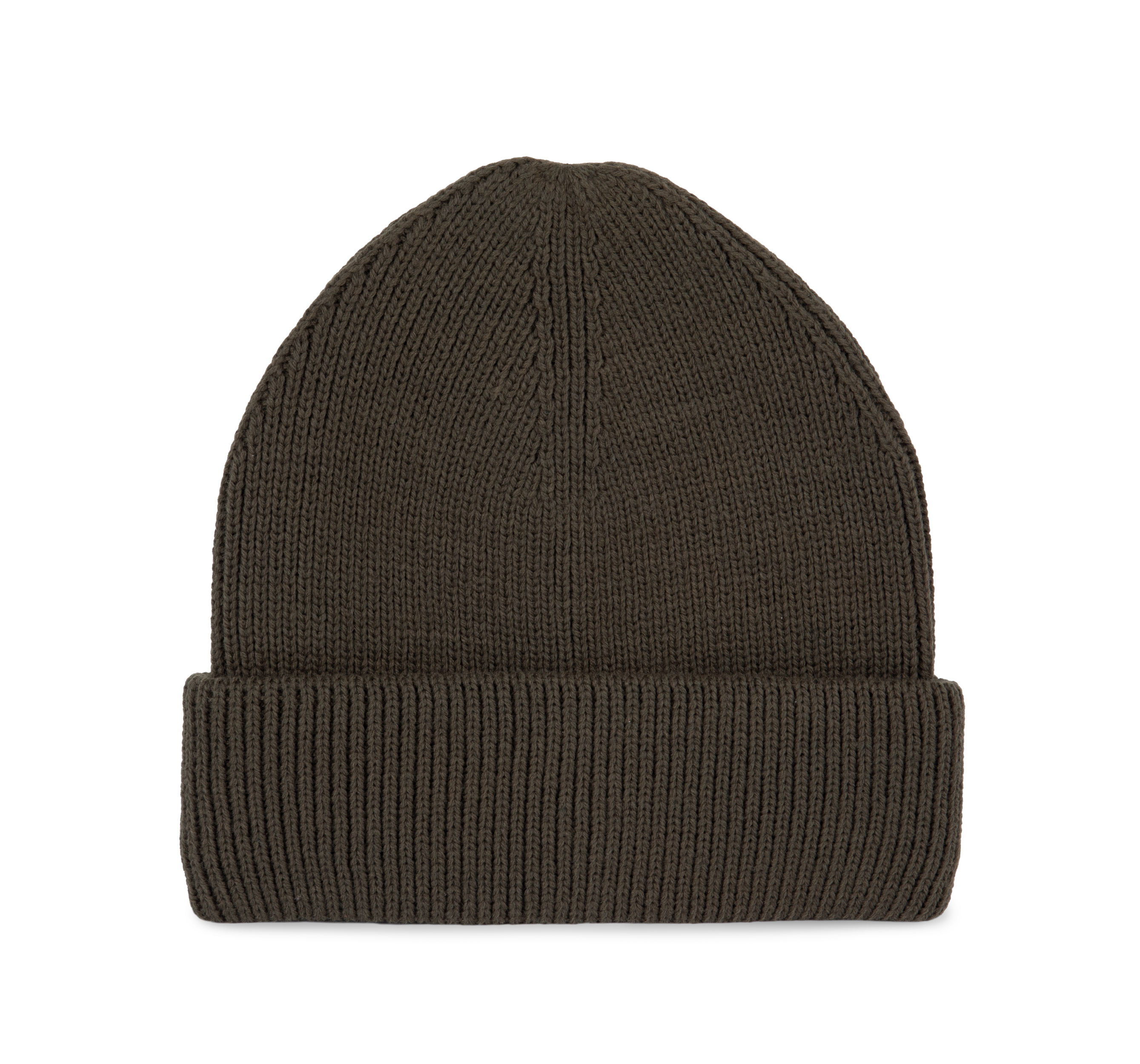 Gerippte Mütze mit doppeltem Umschlag