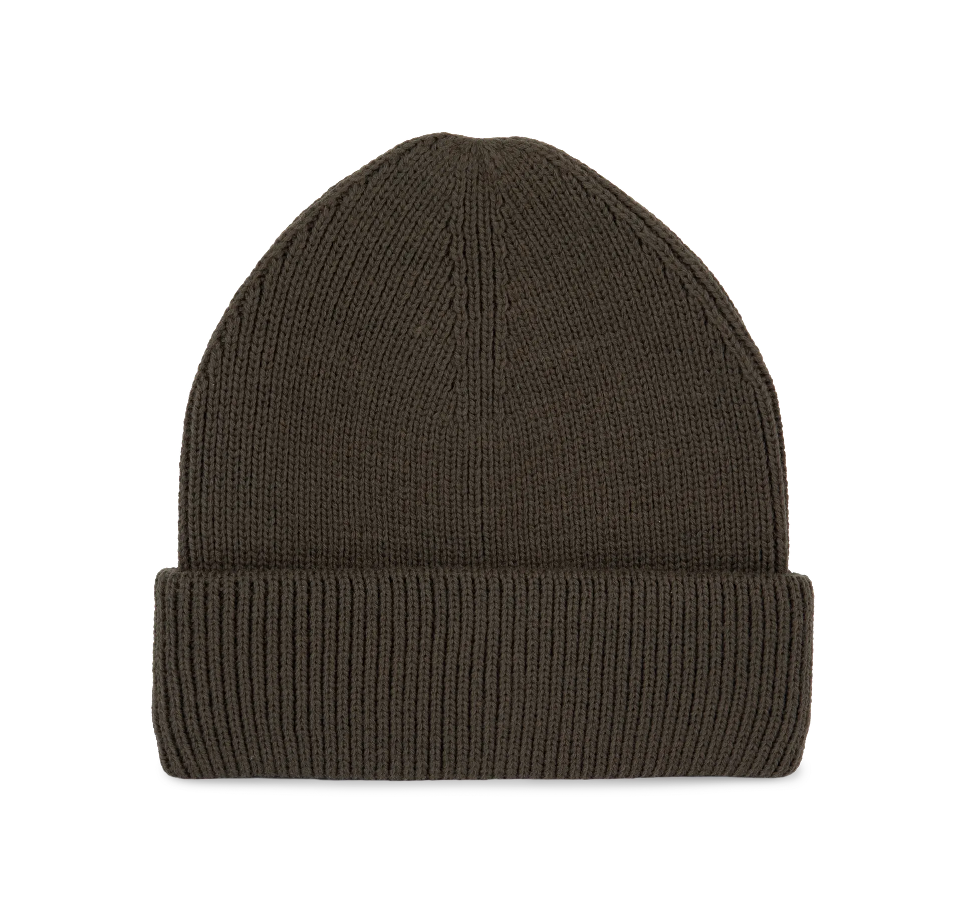 Gerippte Mütze mit doppeltem Umschlag