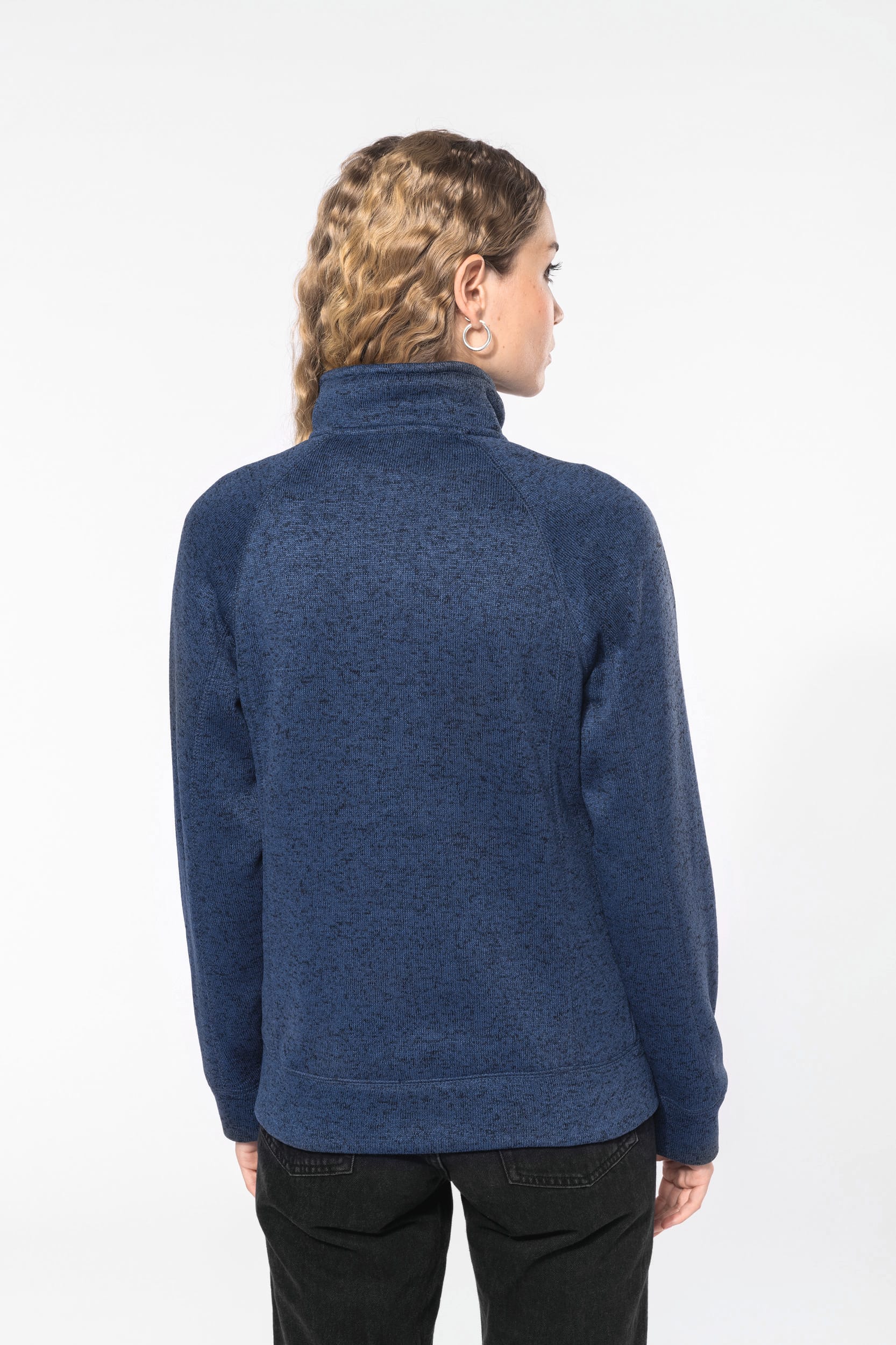 Damen-Weste mit Reißverschluss, aus Chiné