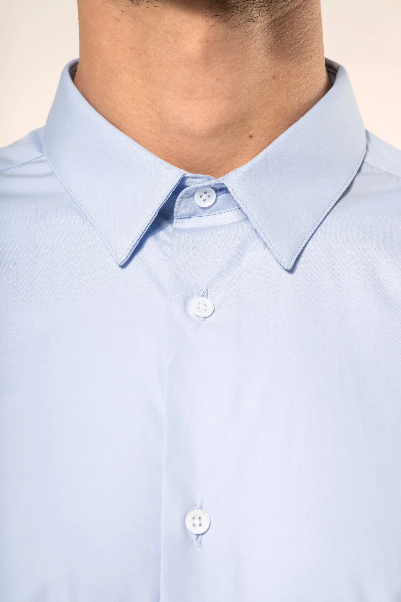 Popeline-Hemd für Herren mit langen Ärmeln