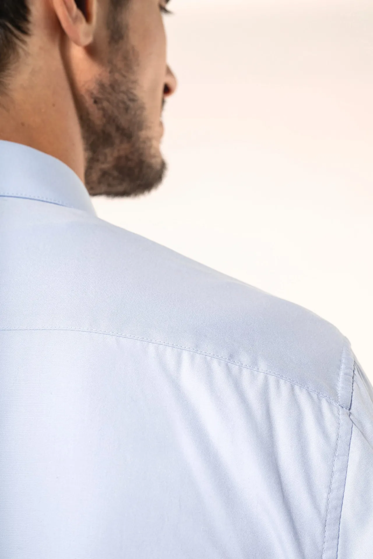 Popeline-Hemd für Herren mit langen Ärmeln