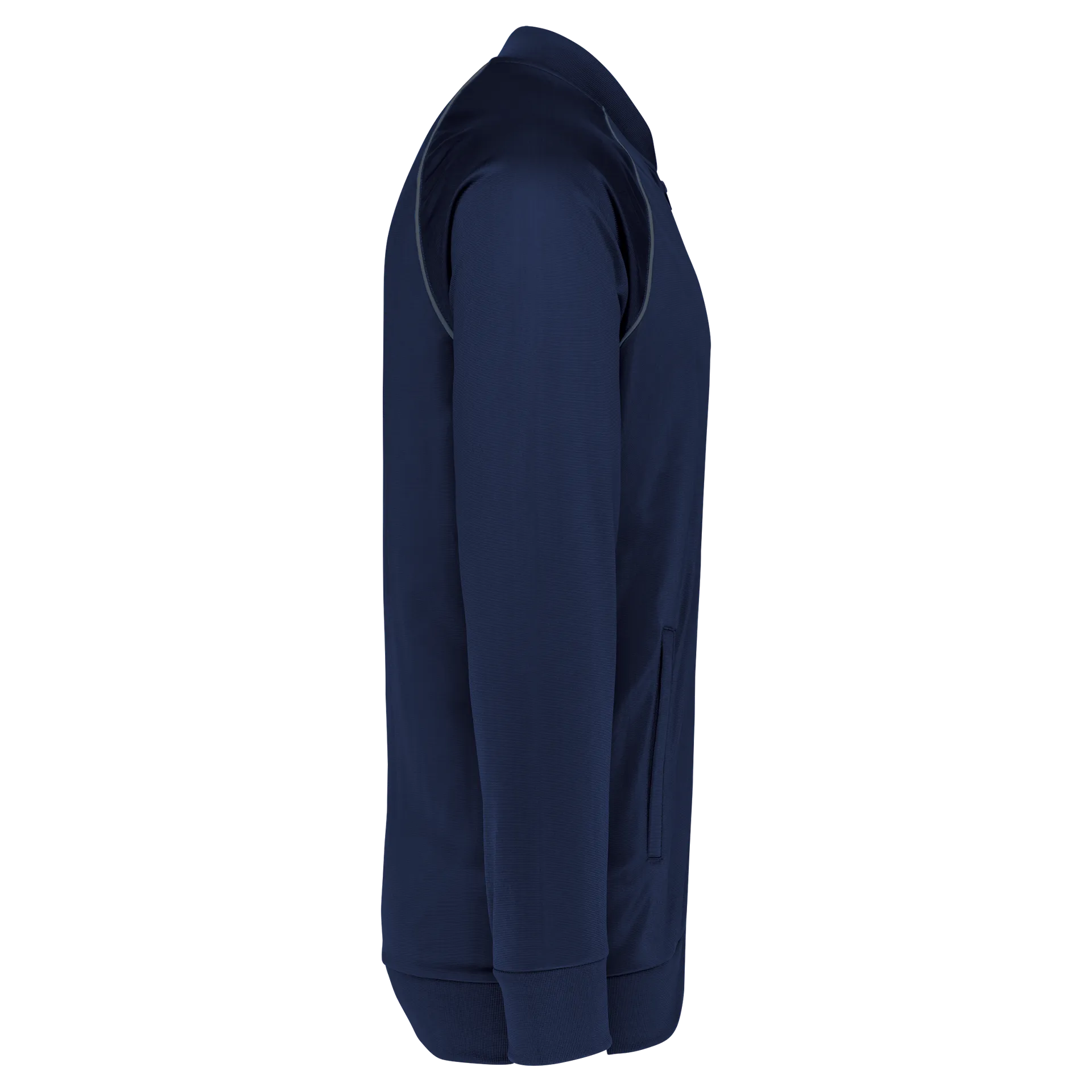 Unisex-Trainingsjacke mit Reißverschluss und Paspel