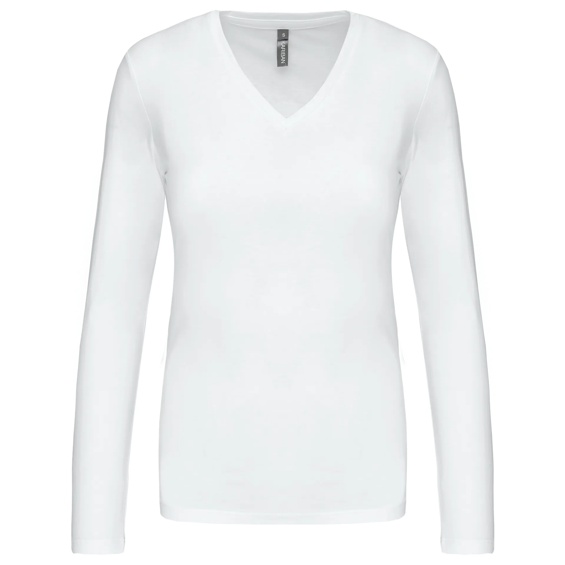 Damen-Langarmshirt mit V-Ausschnitt