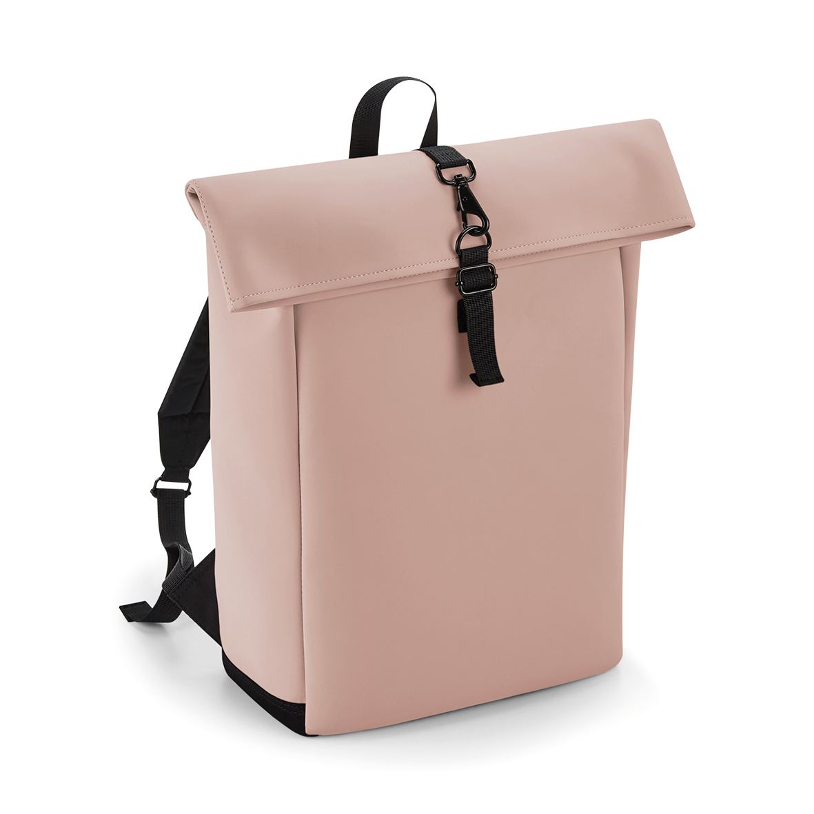 Rucksack mit Roll-Top-Klappe aus mattem Polyurethan