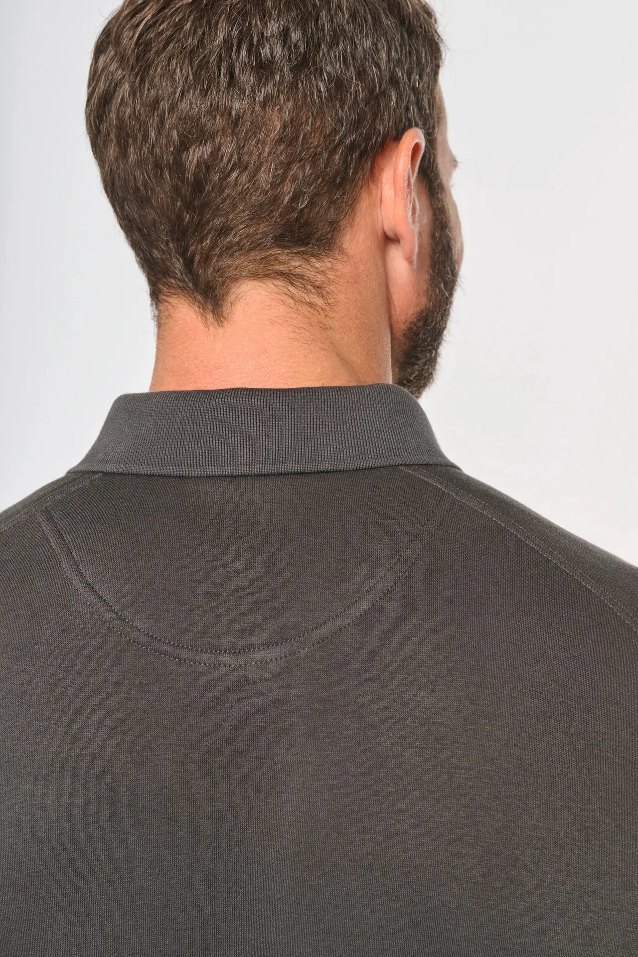 Sweatshirt mit Polokragen