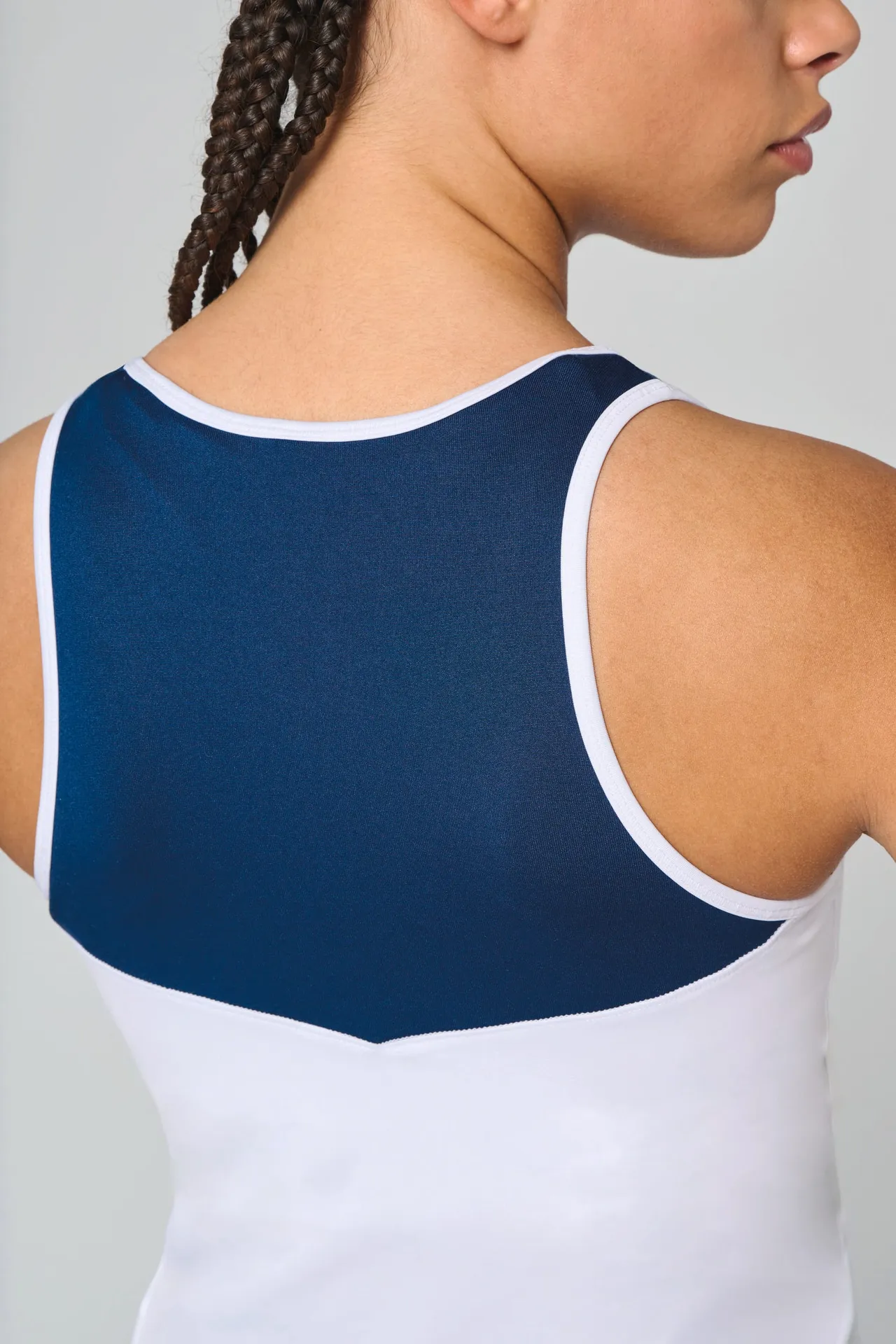 Zweifarbiges Padel-Damentop