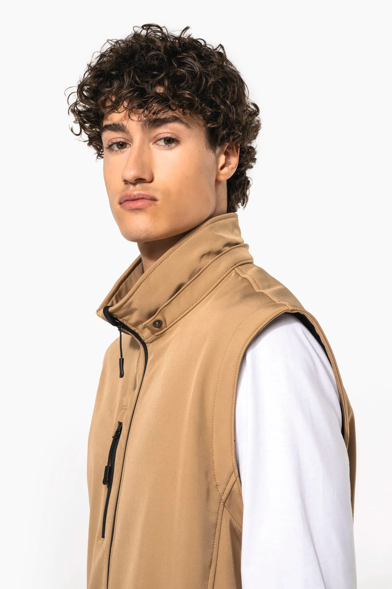 3-lagige Unisex-Softshell-Jacke mit Kapuze und abnehmbaren Ärmeln