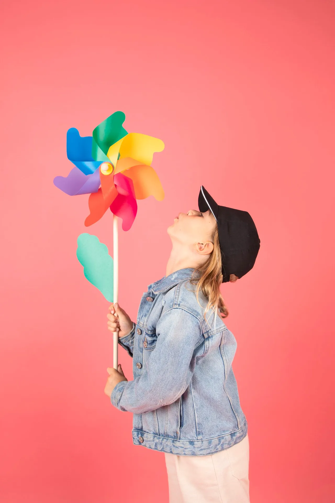 5-Panel Kinderkappe mit Kontrast-Sandwichschirm