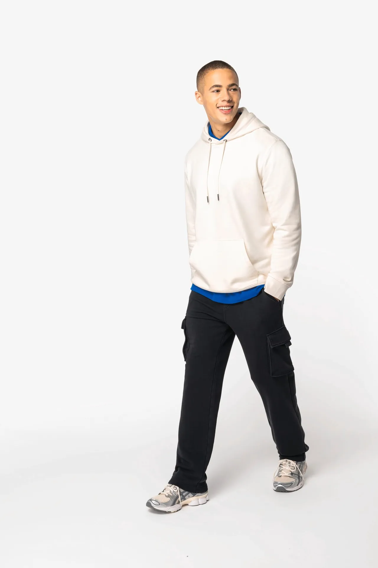 Umweltfreundliche Cargohose aus verwaschenem French Terry für Herren