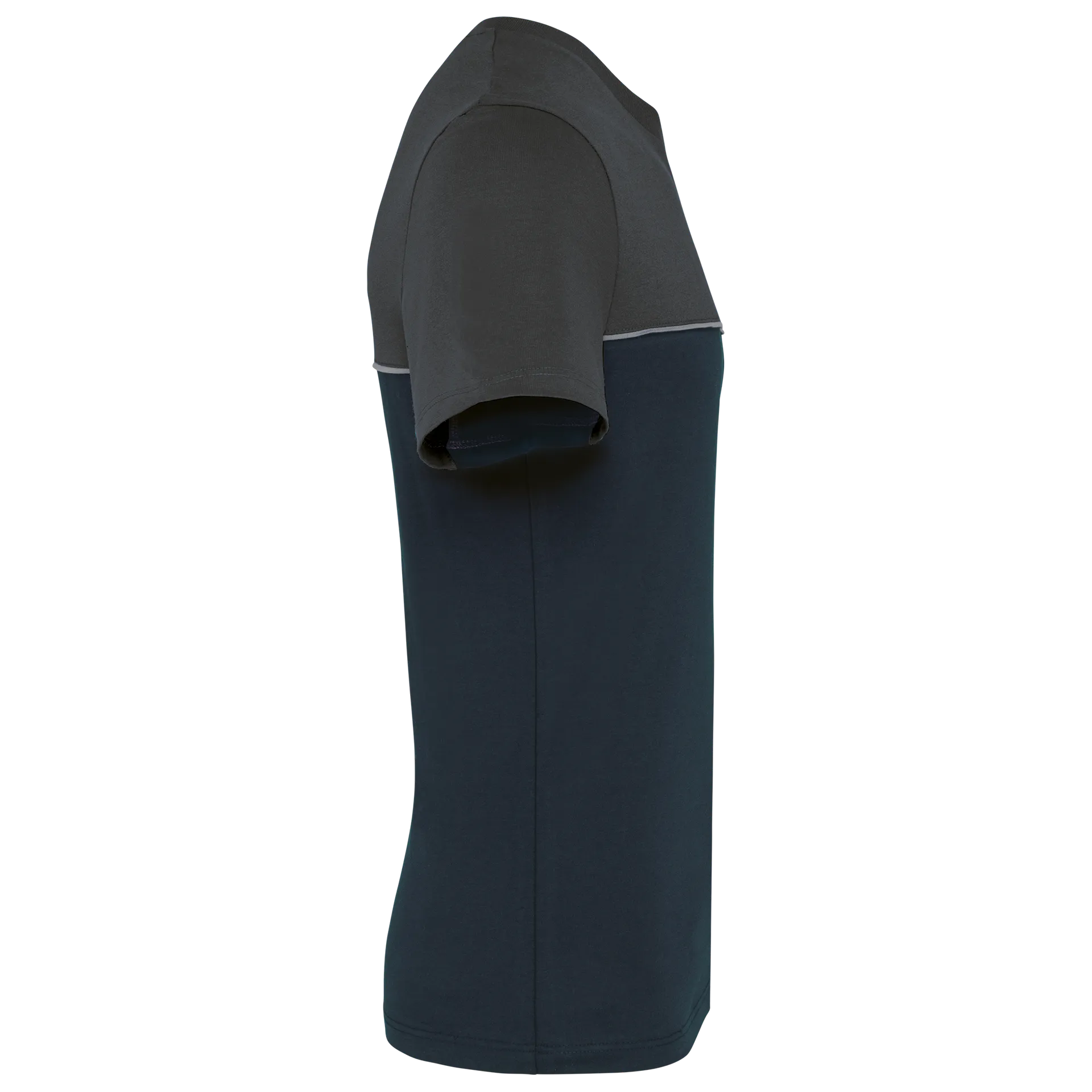 Zweifarbiges umweltfreundliches Unisex-T-Shirt mit kurzen Ärmeln