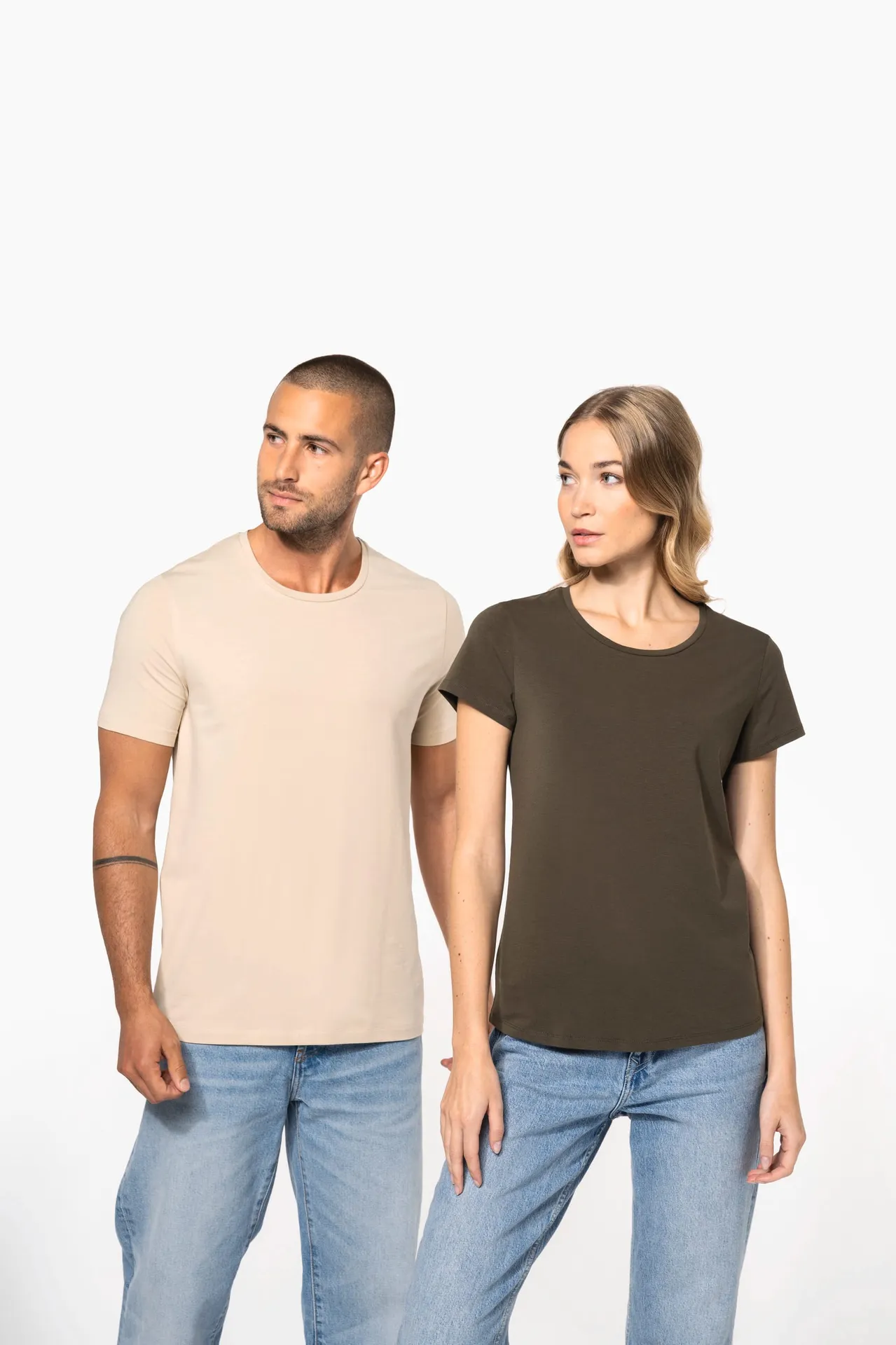 Kurzarm-Damen-T-Shirt mit Rundhalsausschnitt
