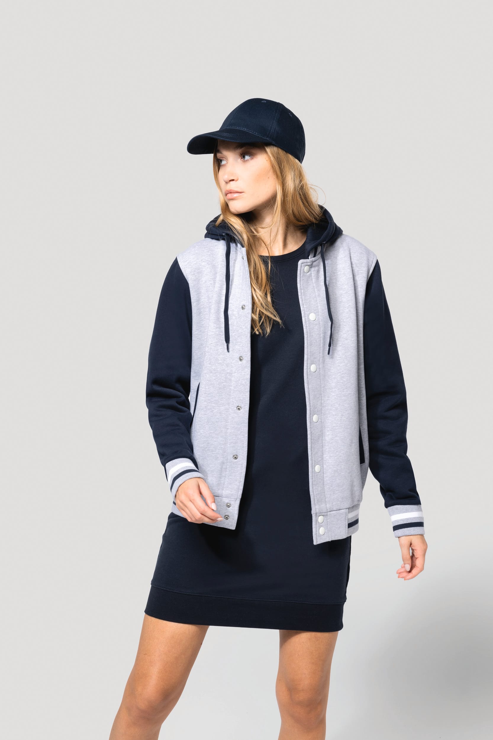 Unisex College Jacke mit Kapuze