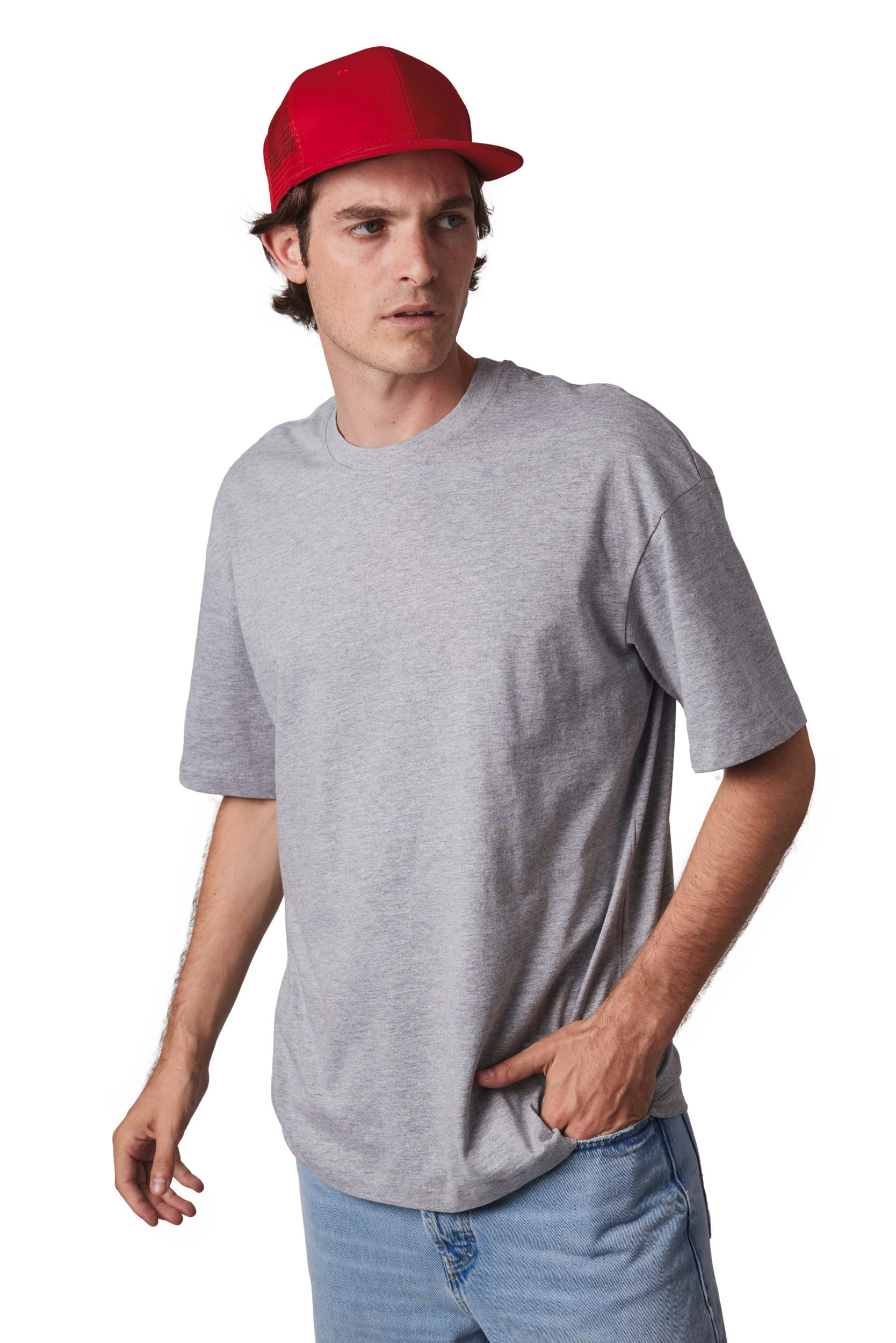 Trucker-Cap - 6-Panels-Kappe, Flachschirm