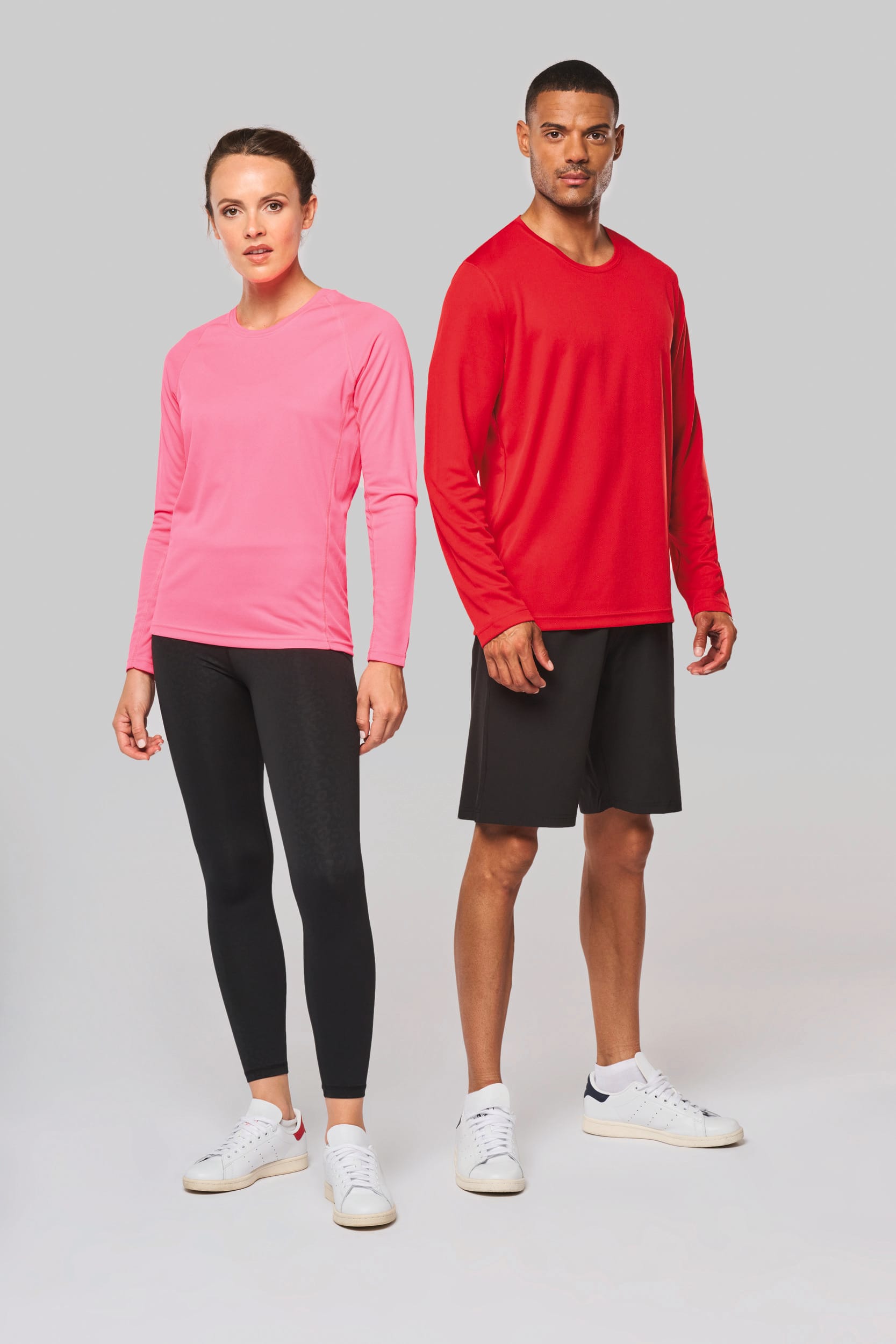 Damen Basic Sport Funktionsshirt Langarm