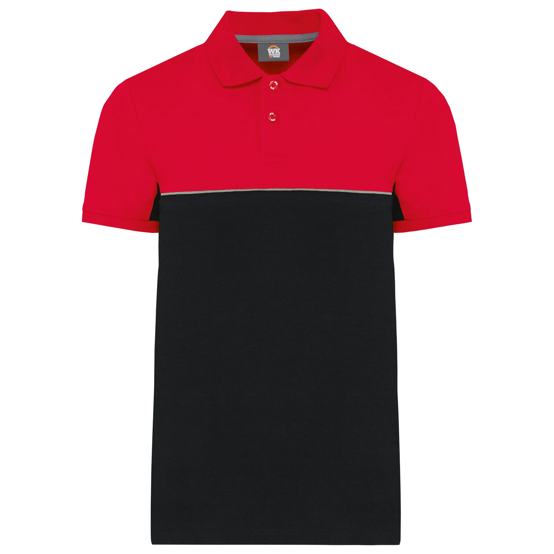 Zweifarbiges Kurzarm-Unisex-Polohemd
