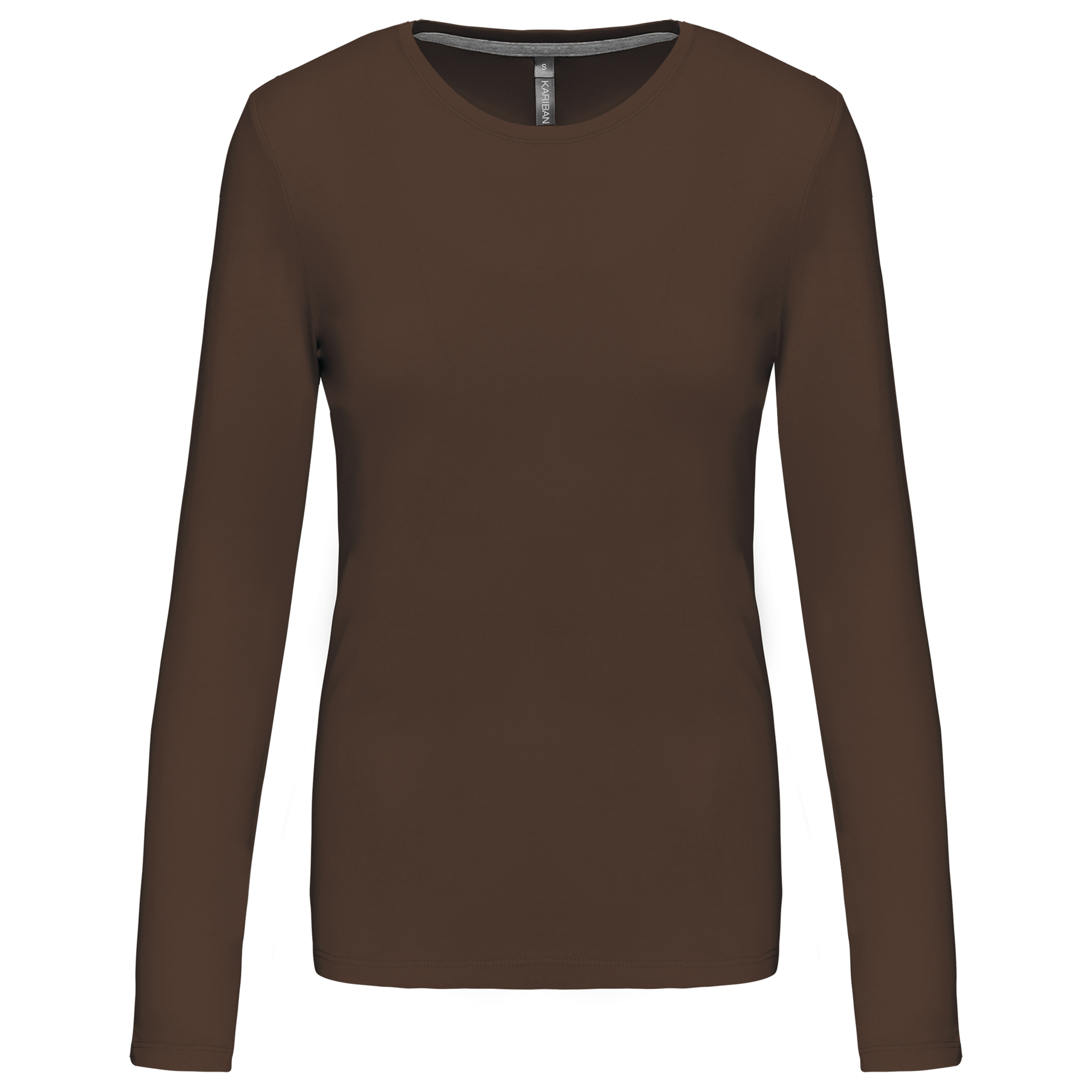 Ladies' long-sleeved crew neck T-shirt