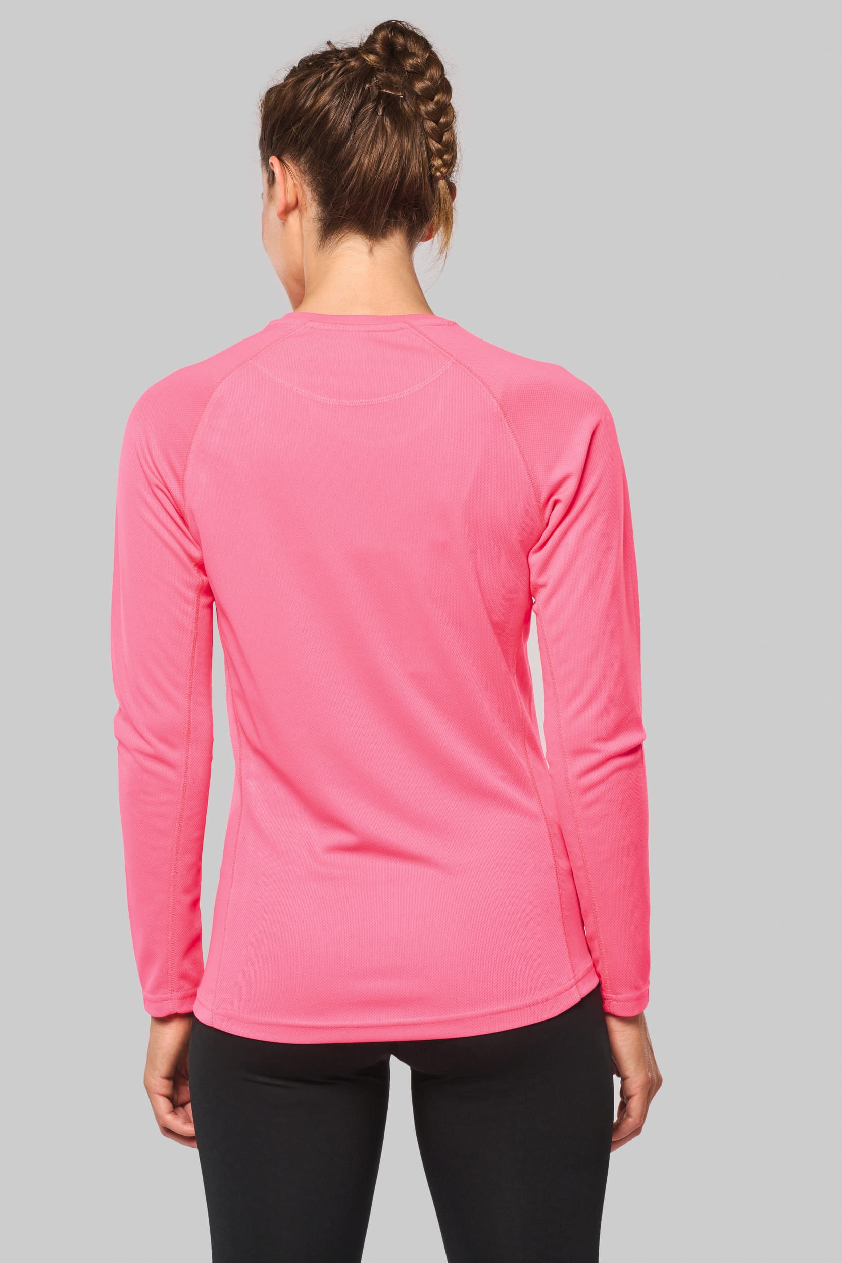 Damen Basic Sport Funktionsshirt Langarm