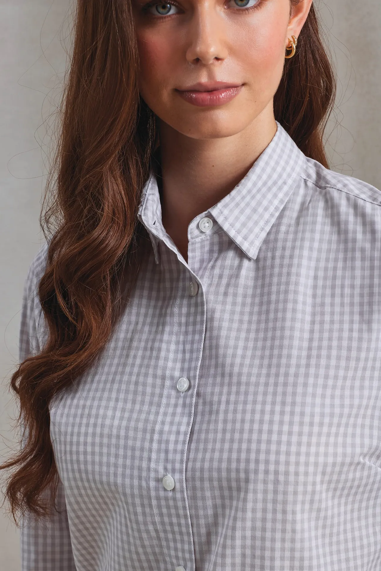 Bluse mit großen Vichy-Karos