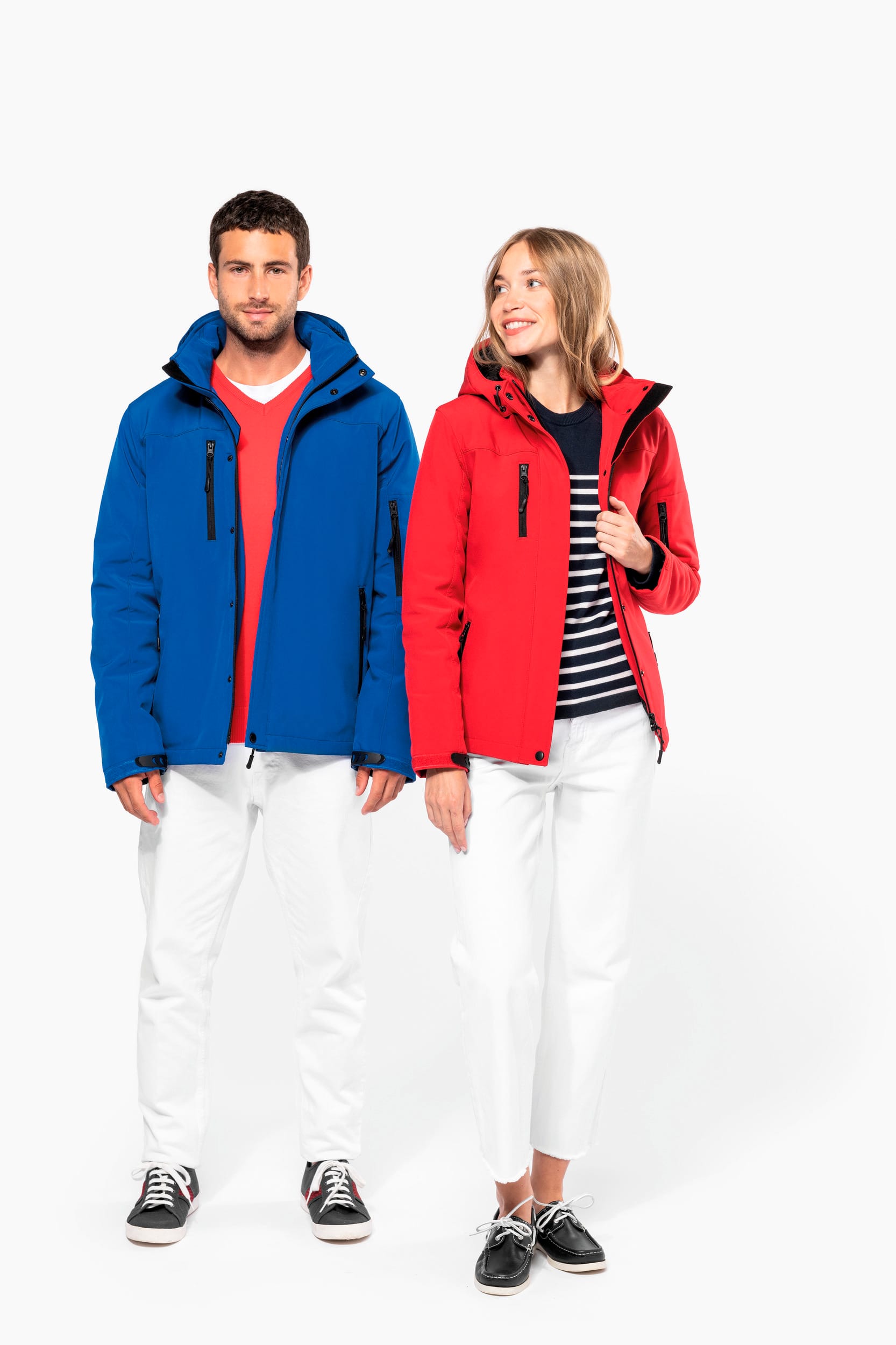 Damenparka Softshell wattiert mit Kapuze