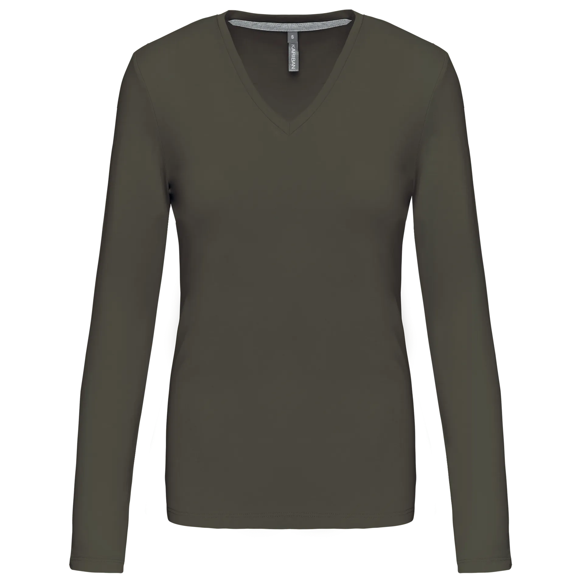 Damen-Langarmshirt mit V-Ausschnitt