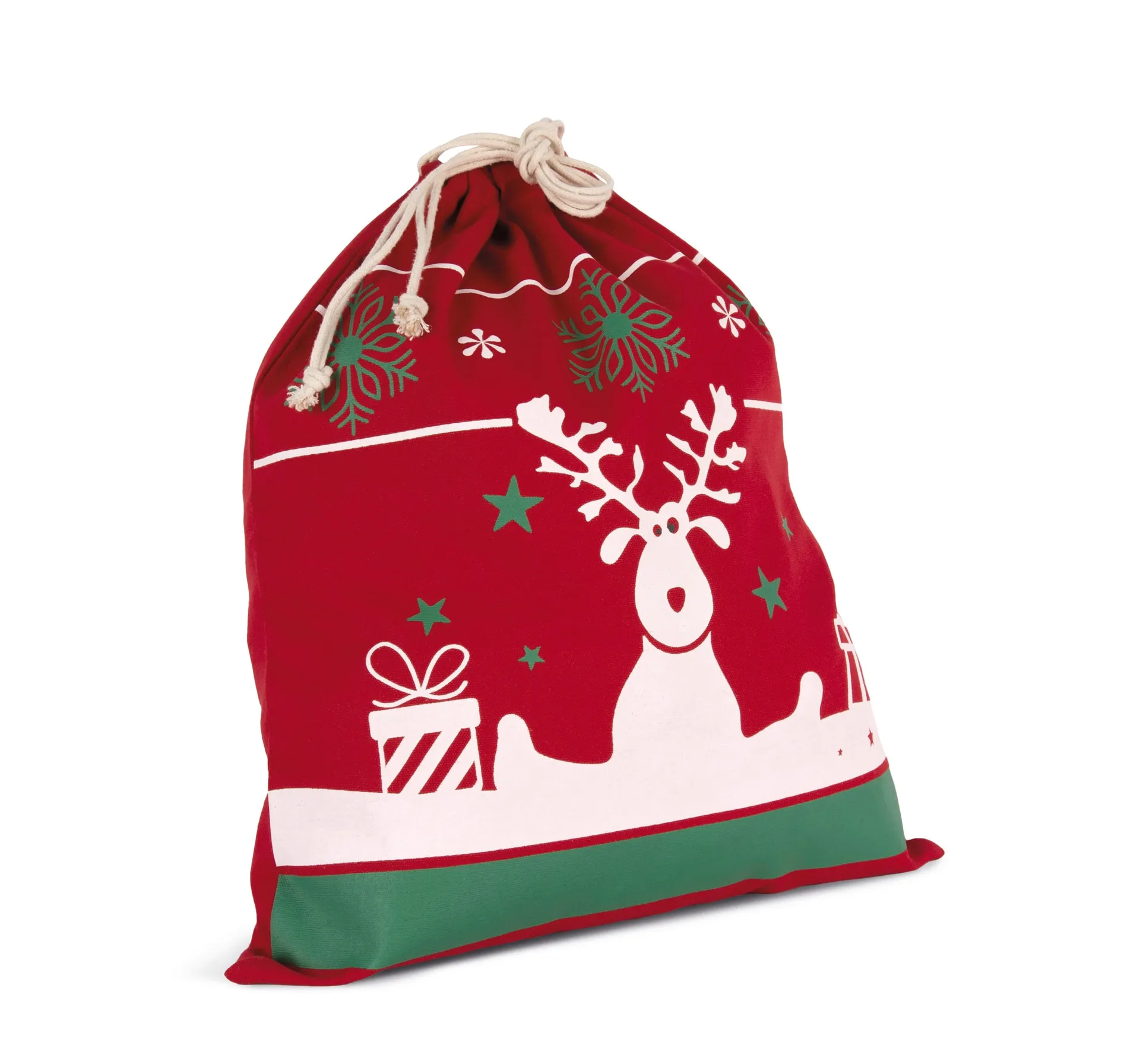 Tasche mit Kordel und Weihnachtsmotiven