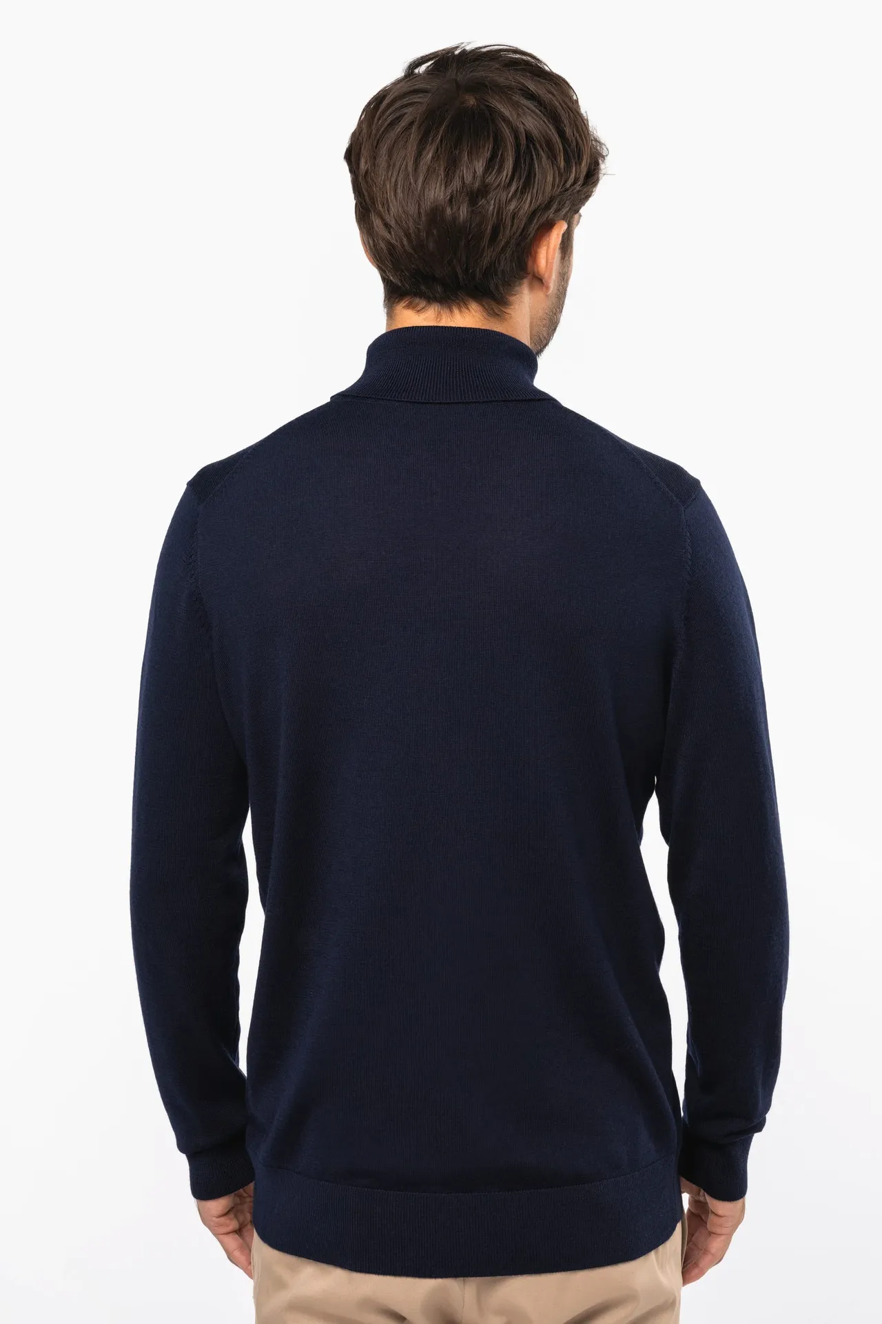 Merino-Herrenpullover mit Rollkragen