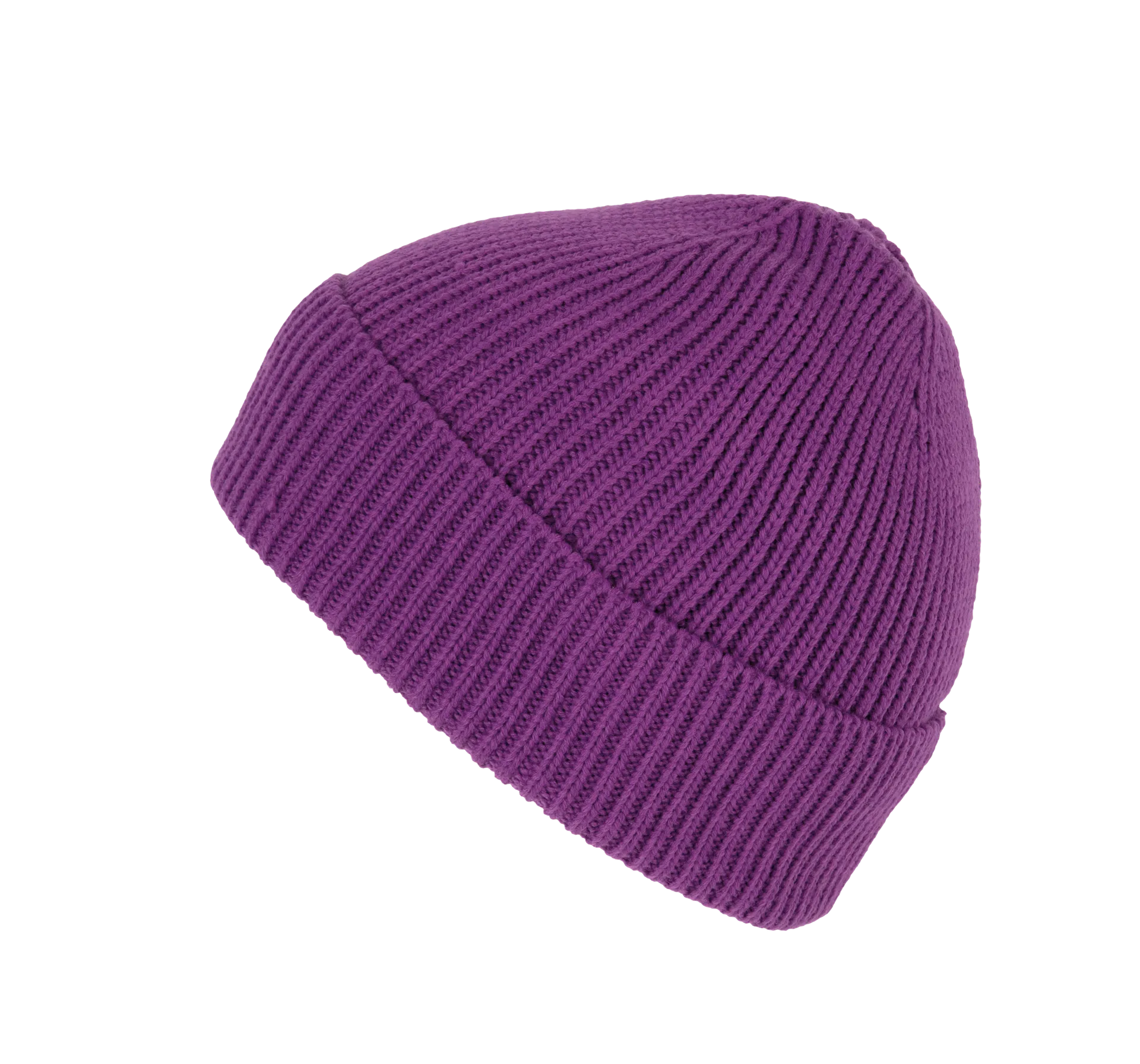 Gerippte Mütze mit Umschlag