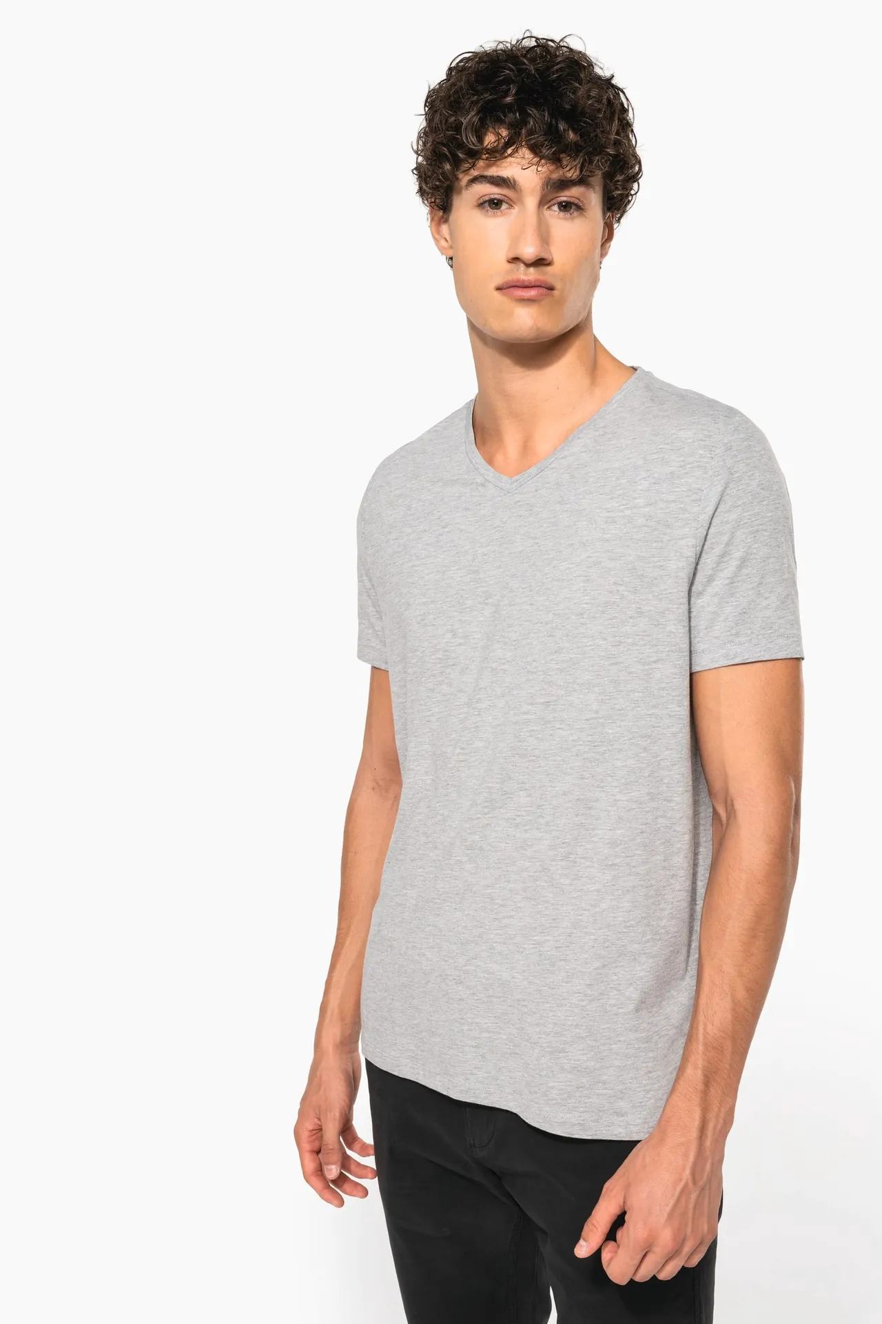 Kurzarm-T-Shirt mit V-Ausschnitt