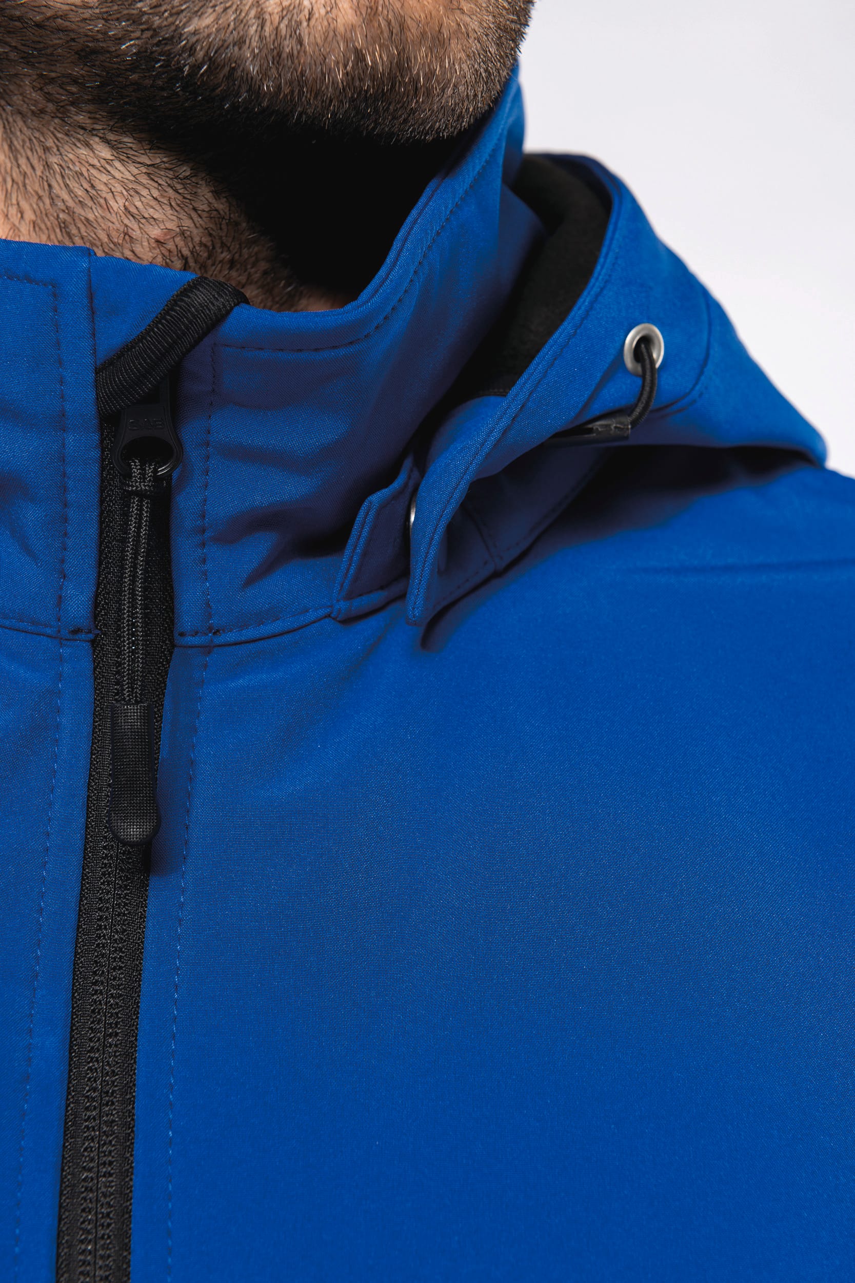 3-lagige Unisex-Softshell-Jacke mit Kapuze und abnehmbaren Ärmeln