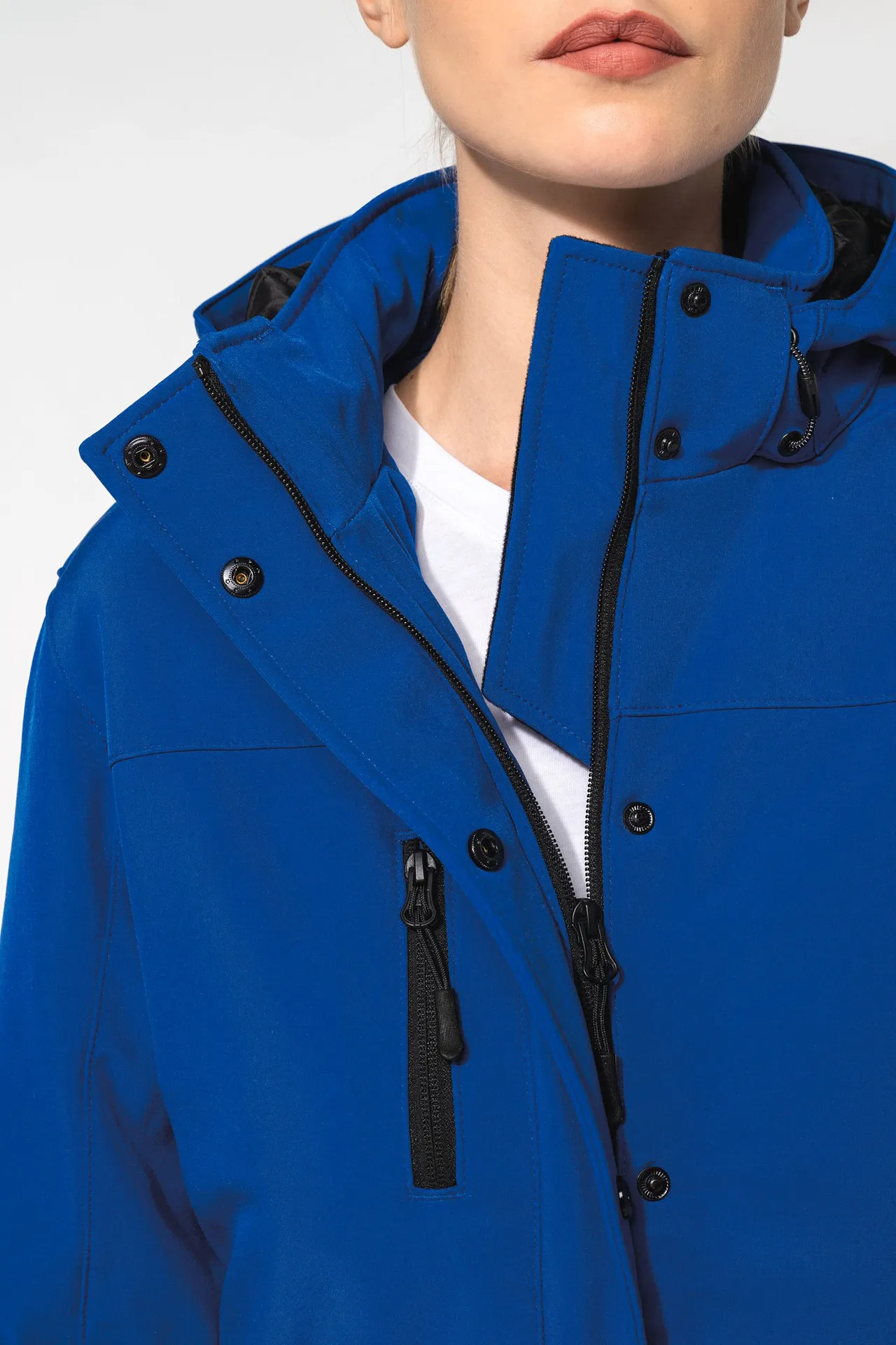 Damenparka Softshell wattiert mit Kapuze